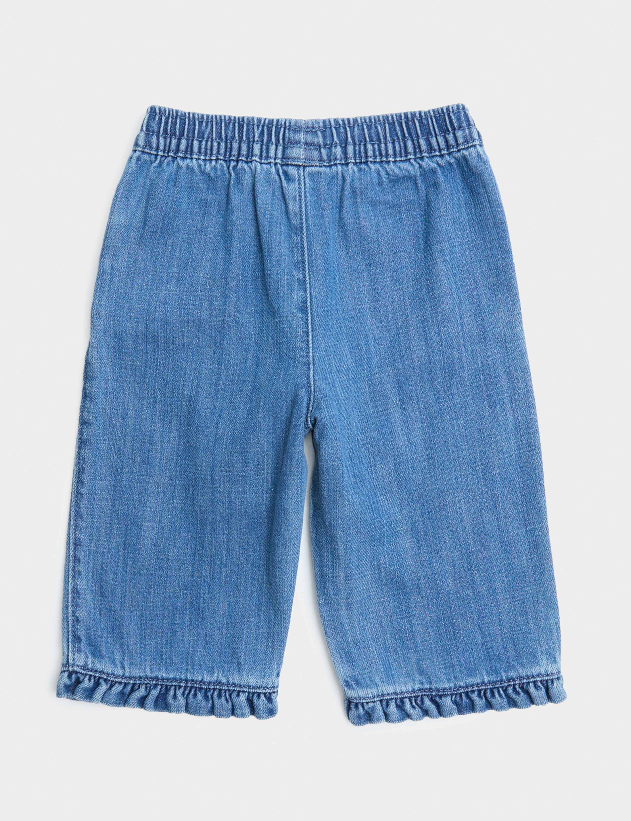 Cotton Rich Denim Frill Hem Jeans (0-3 Years) 2 of 4