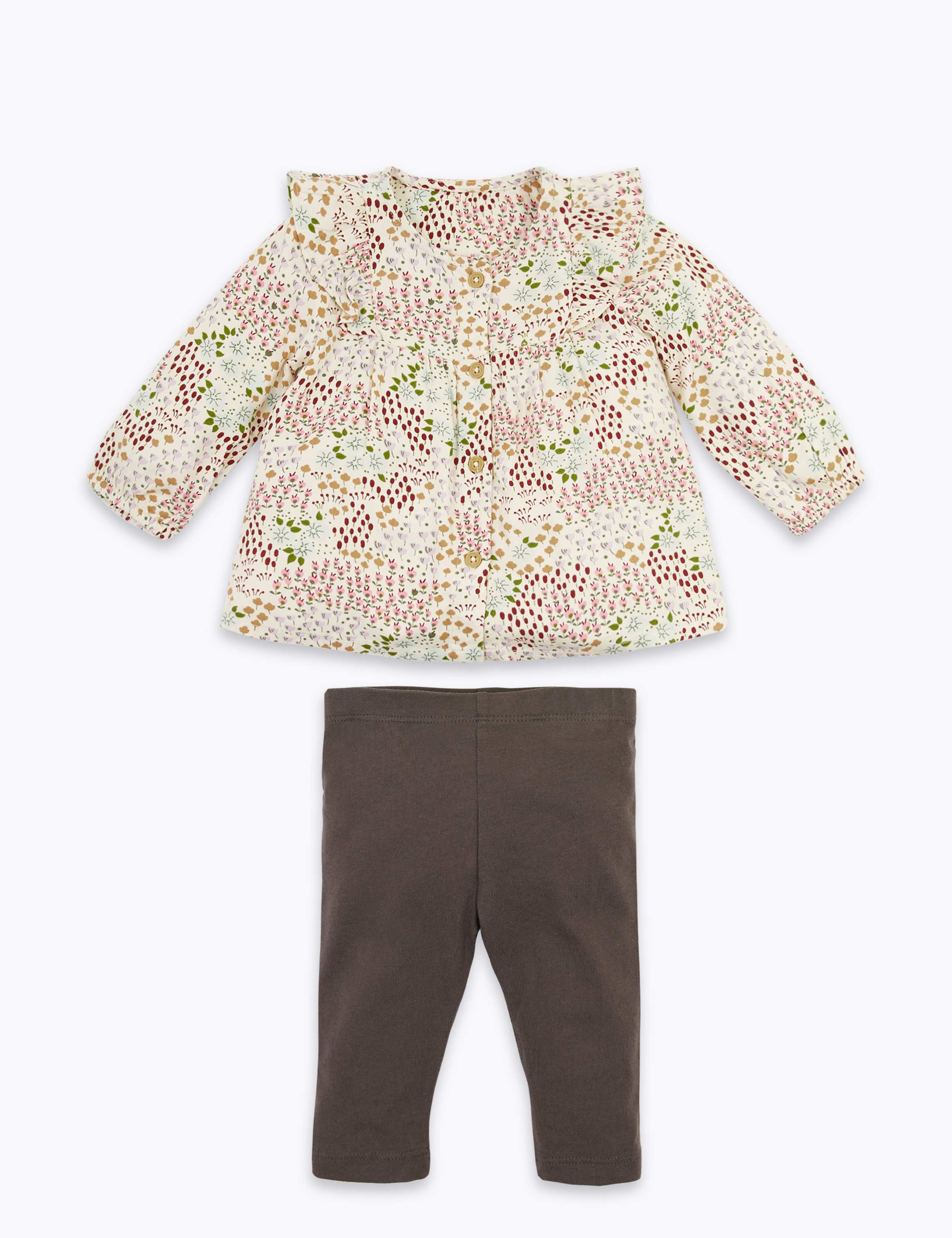 2 Piece Floral Print Outfit (0-3 Yrs) 1 of 4