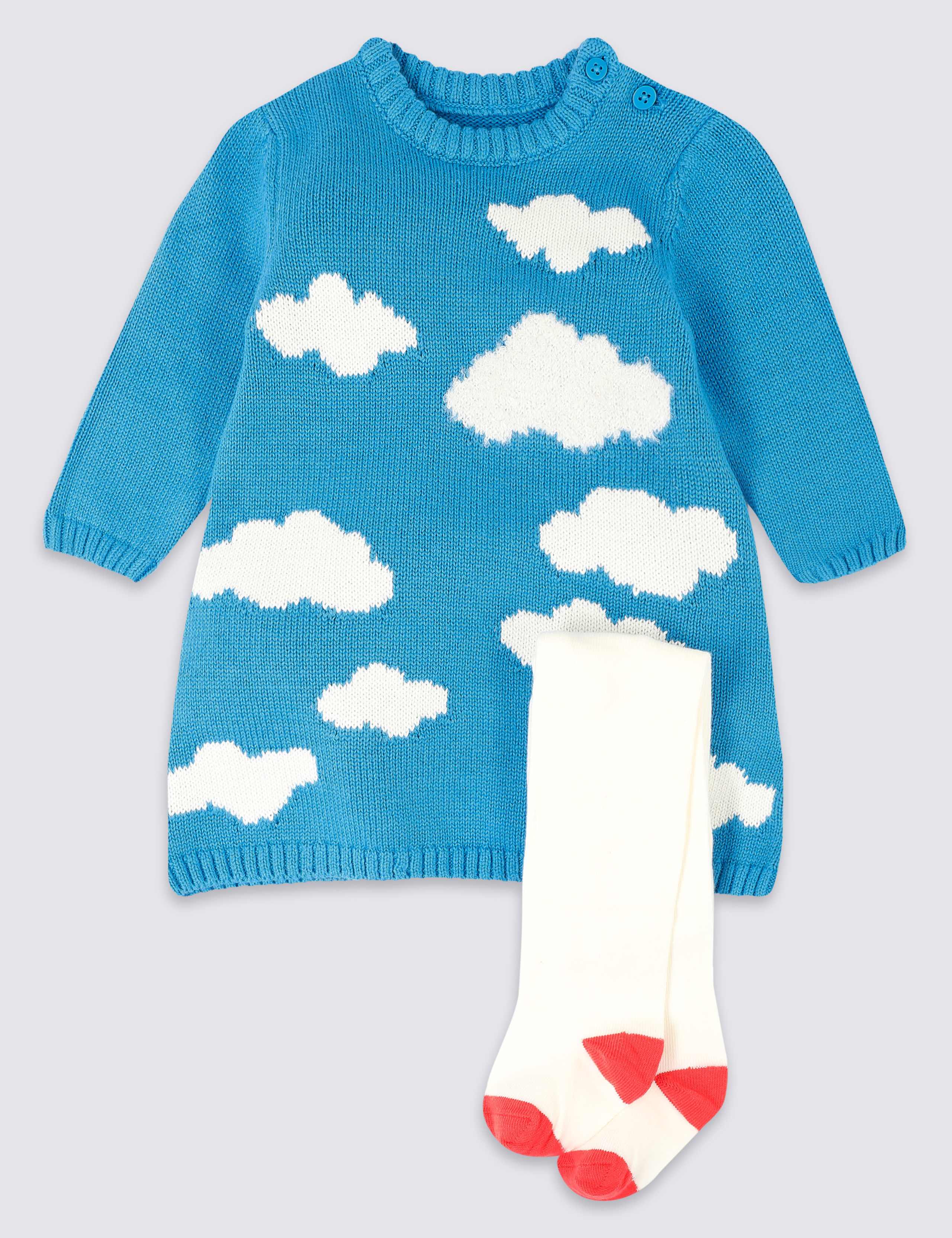 Knitted Dress with Tights Outfit 1 of 5