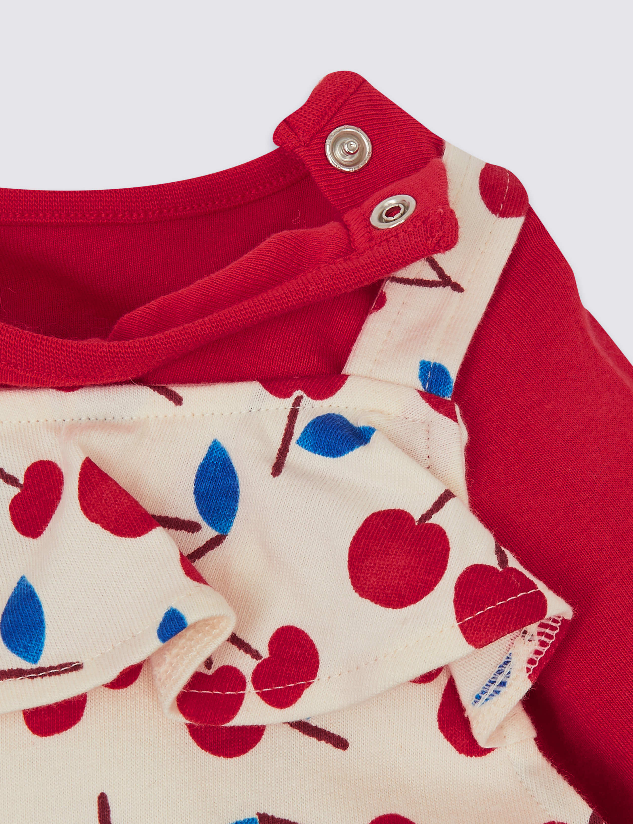 2 Piece Cherry Dungarees & Bodysuit Outfit 5 of 5