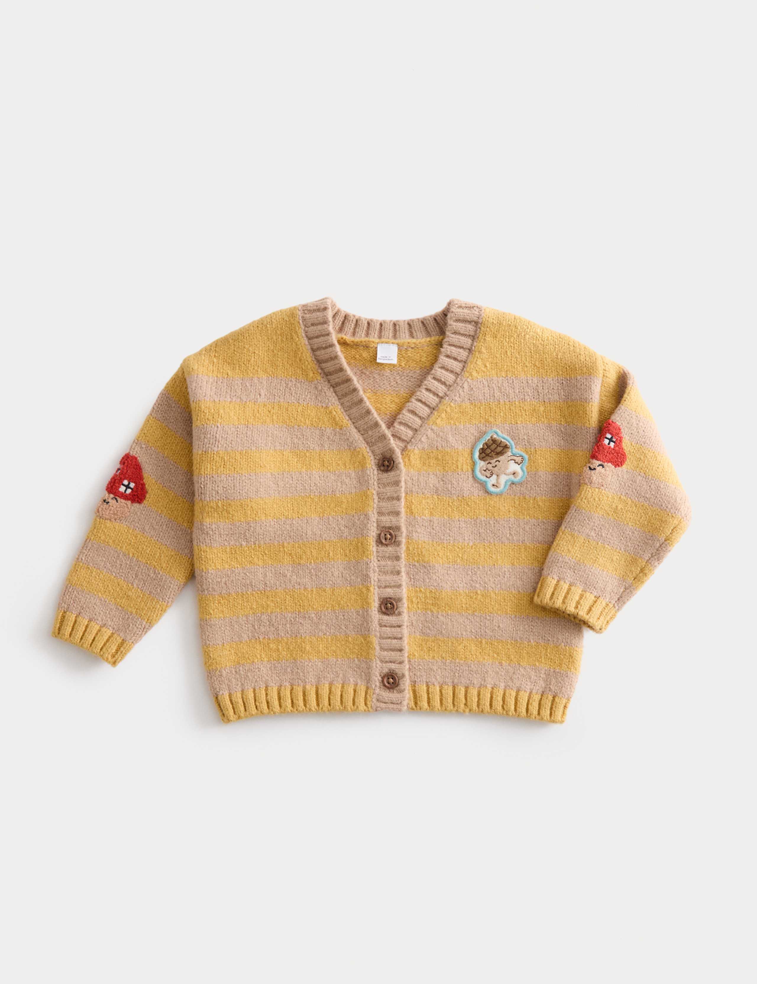 Cotton Rich Stripe Knitted Cardigan (0-3 Yrs) 1 of 2
