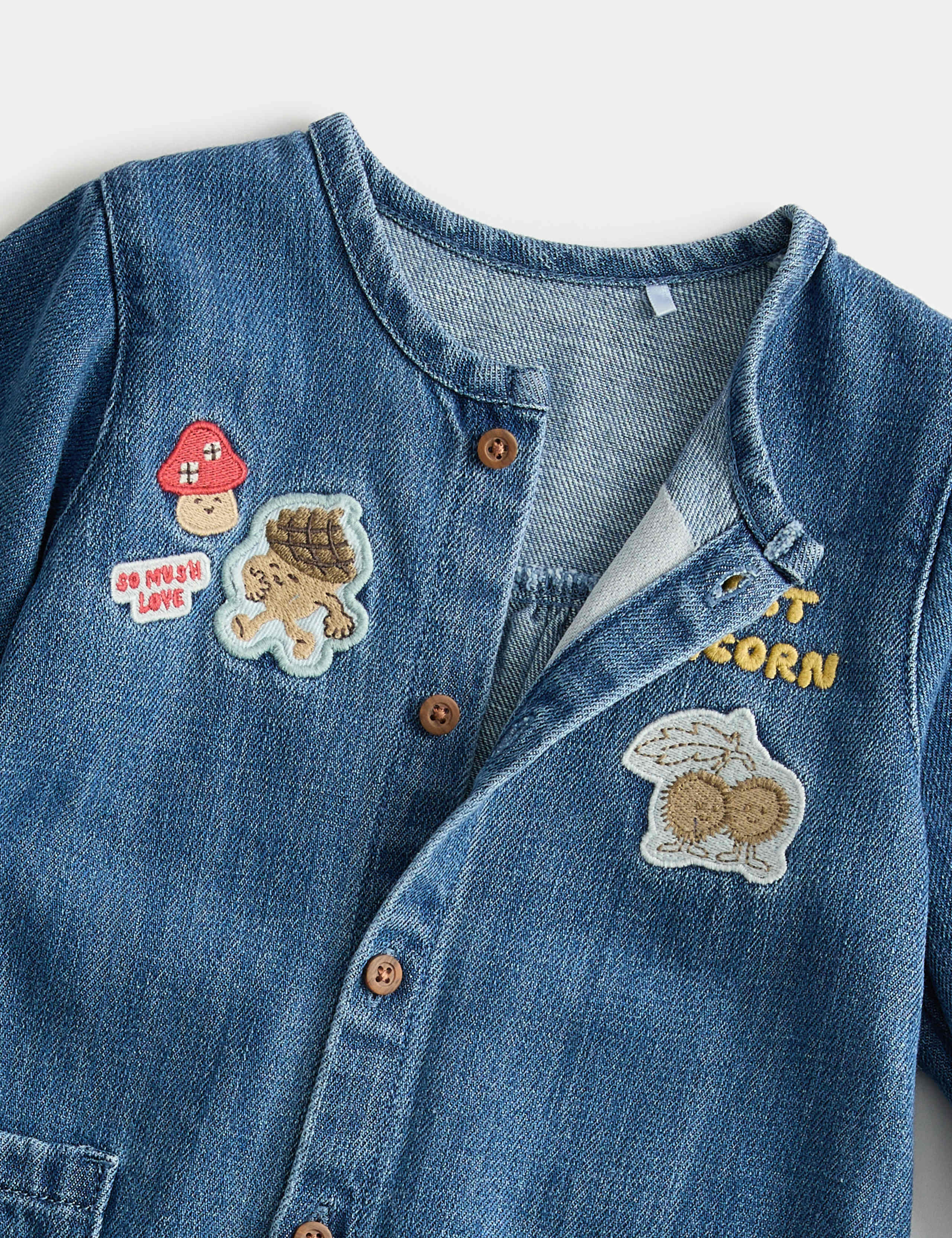 Cotton Modal Blend Denim All in One (0-3 Yrs) 4 of 5