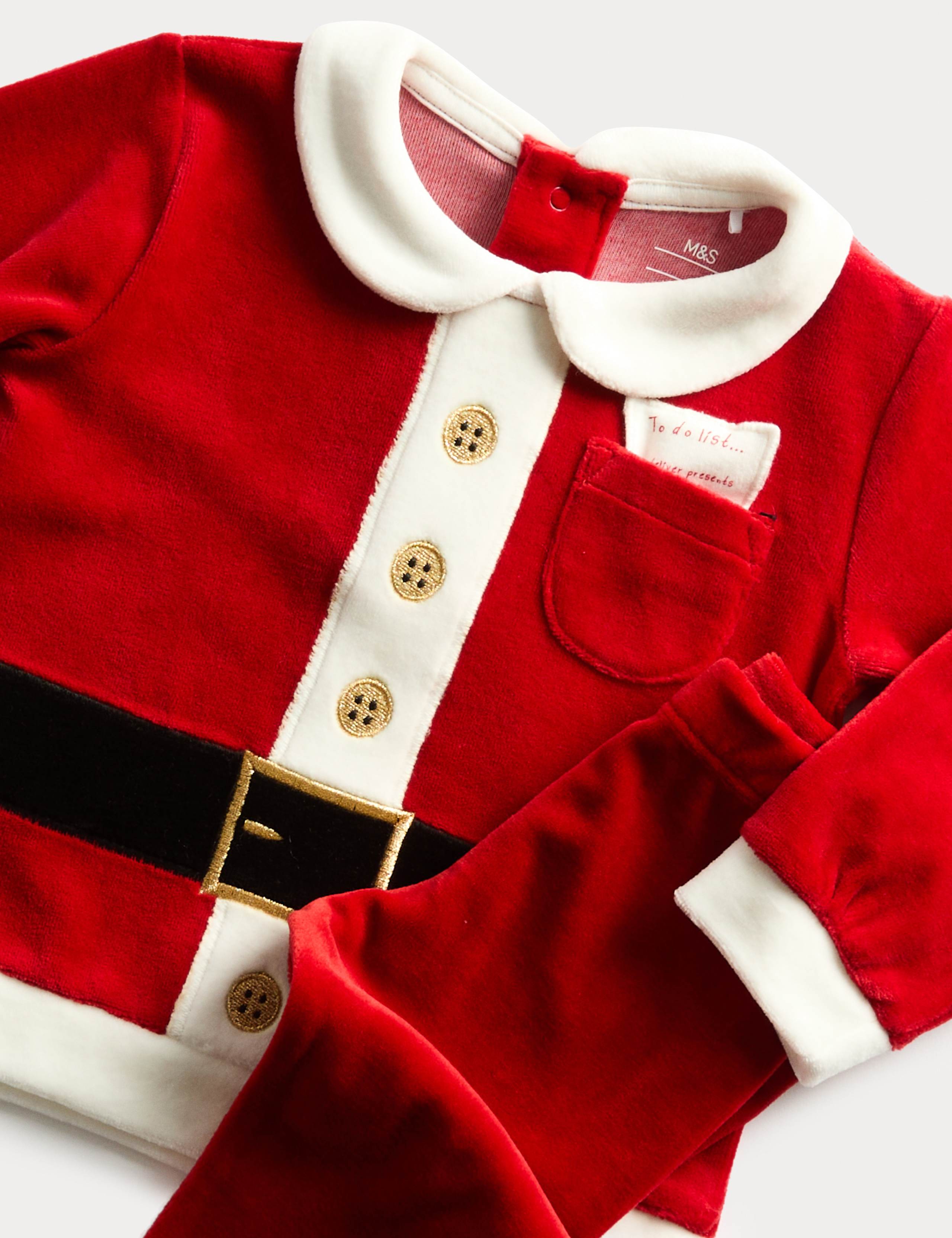 3pc Cotton Rich Santa Outfit with Hat (0-3 Yrs) 2 of 3