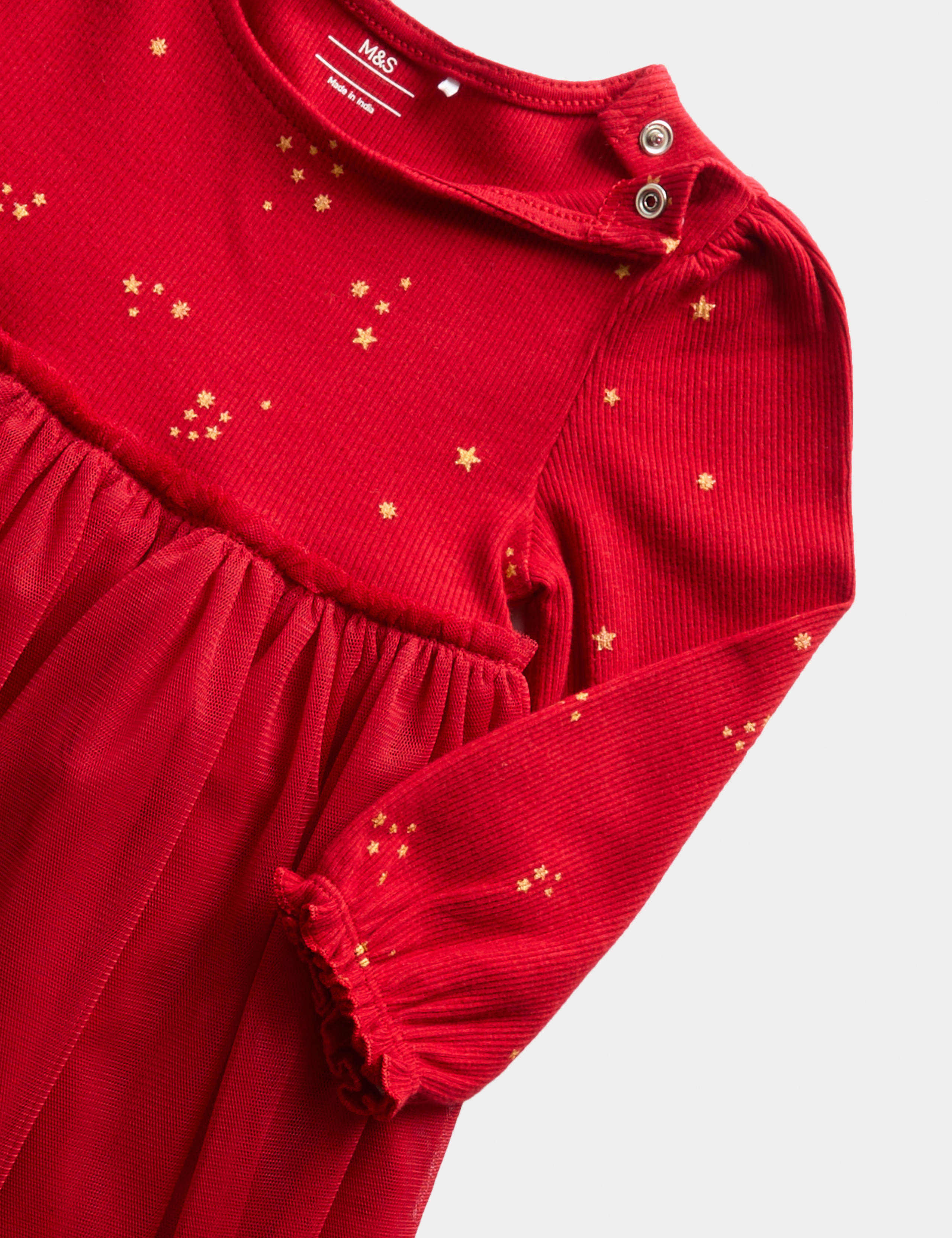Cotton Rich Christmas Dress (0-3 Yrs) 2 of 2