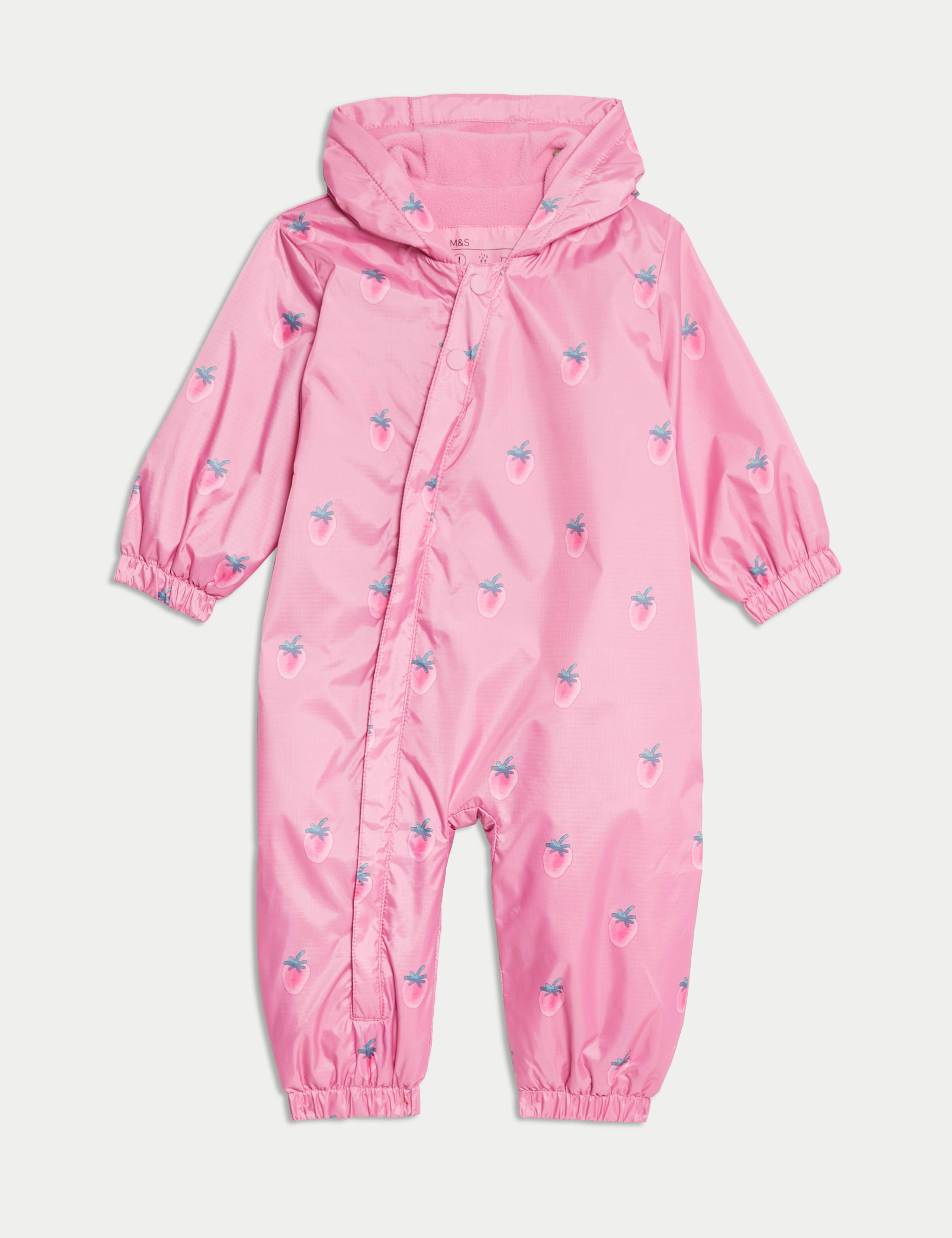 Strawberry Hooded Puddlesuit (0-3 Yrs) 1 of 3