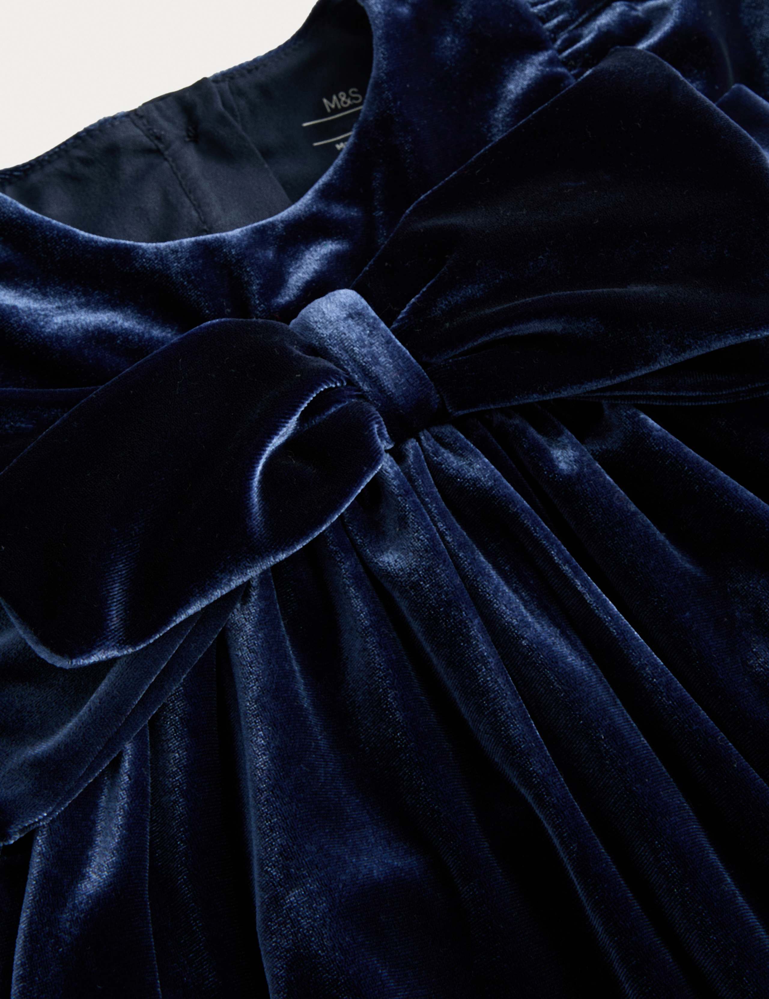 2pc Velvet Bow Dress with Tights (0-6 Yrs) 2 of 3