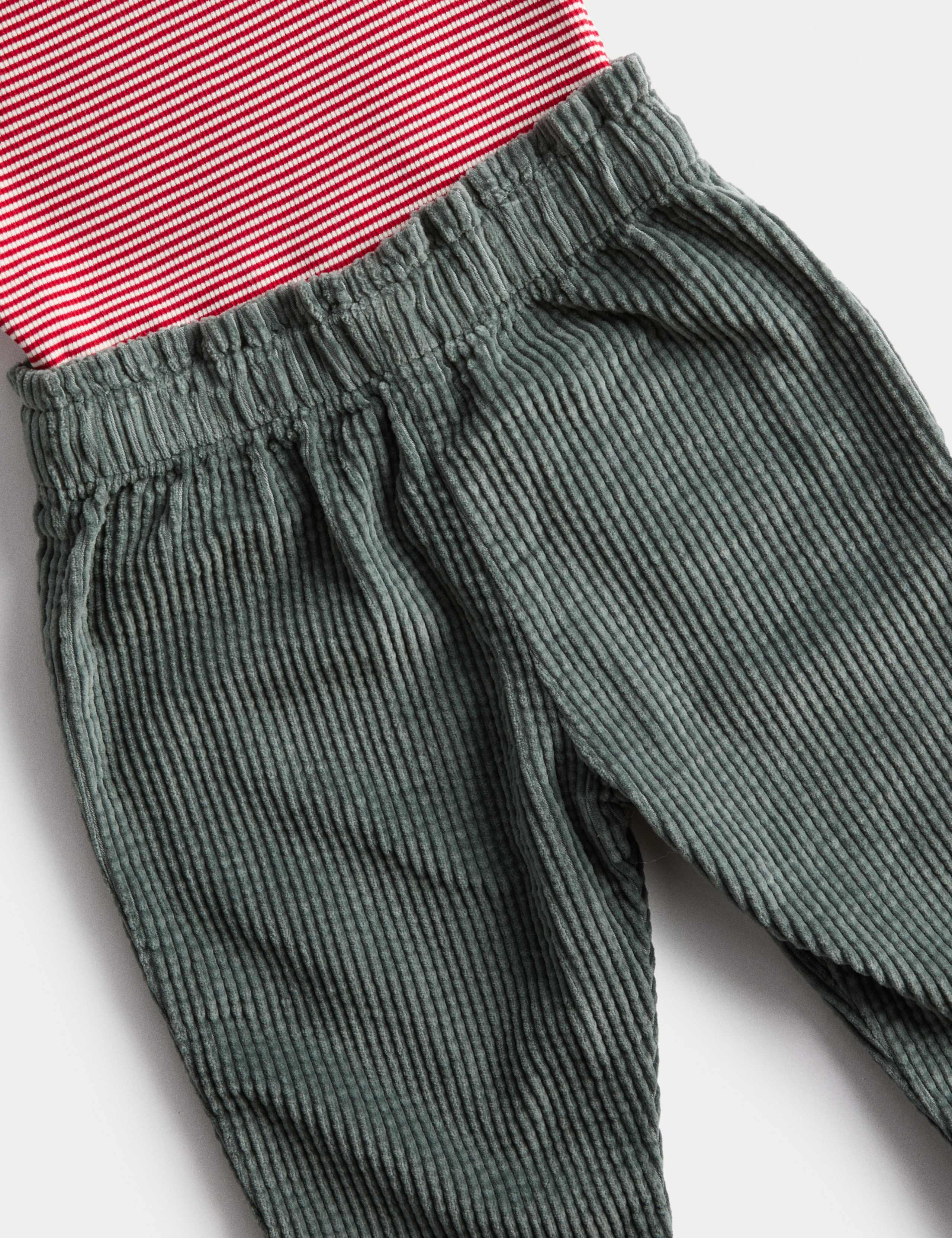 3pc Cotton Blend Christmas Cardigan Outfit (0-3 Yrs) 4 of 4