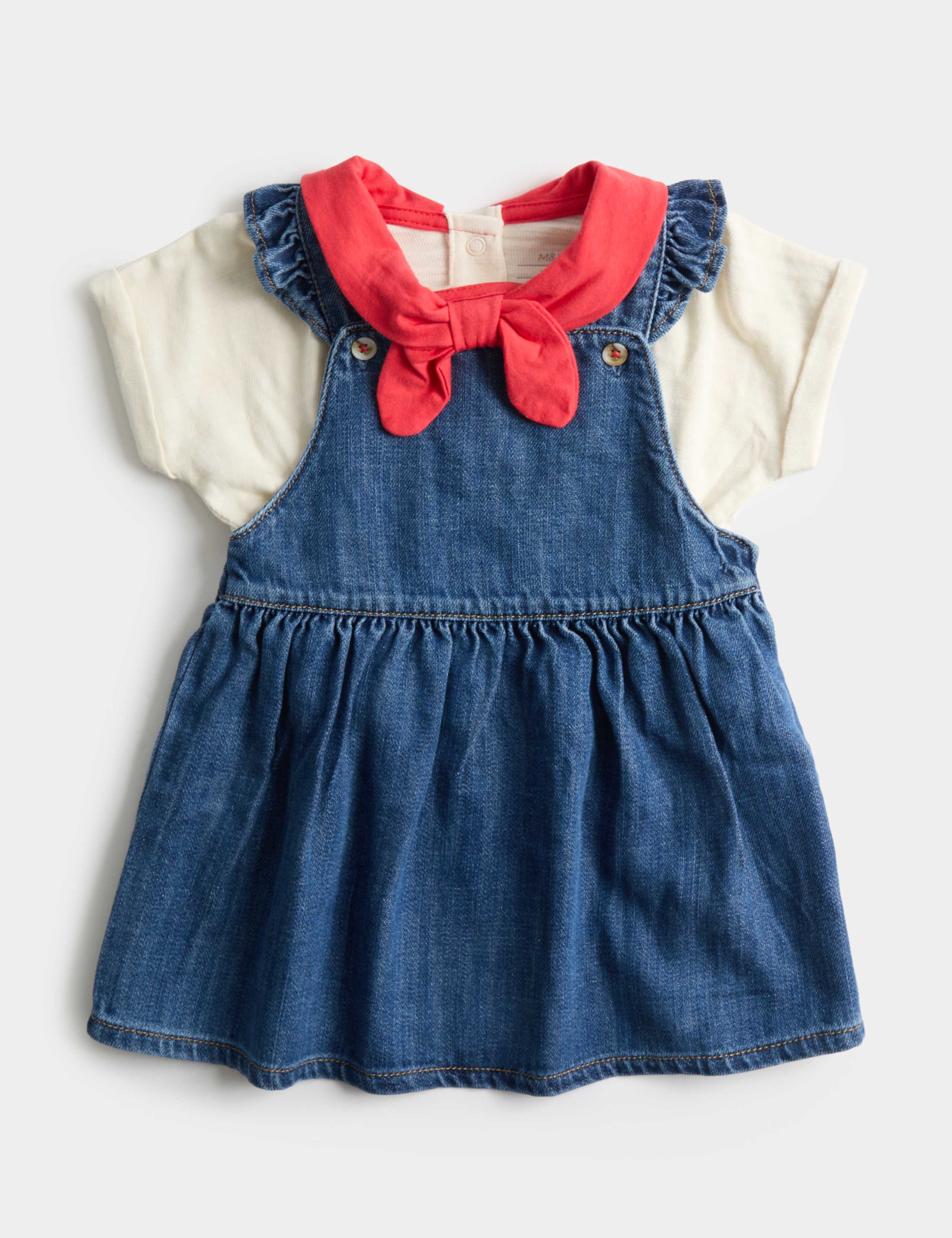 2 Piece Pure Cotton Pinafore Outfit (0-3 Years) 1 of 3