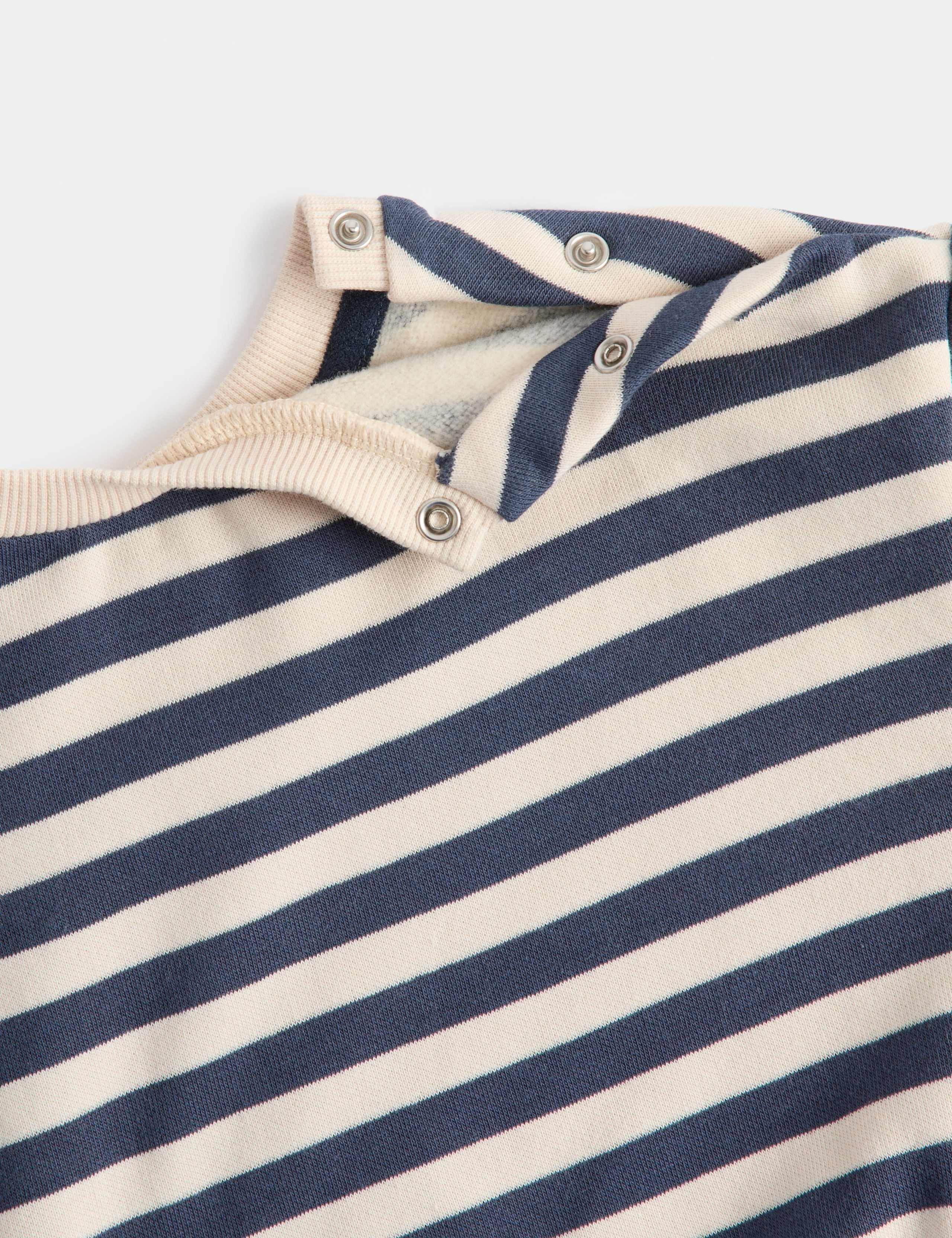 Cotton Rich Dress with Striped Top (0-3 Yrs) 3 of 3