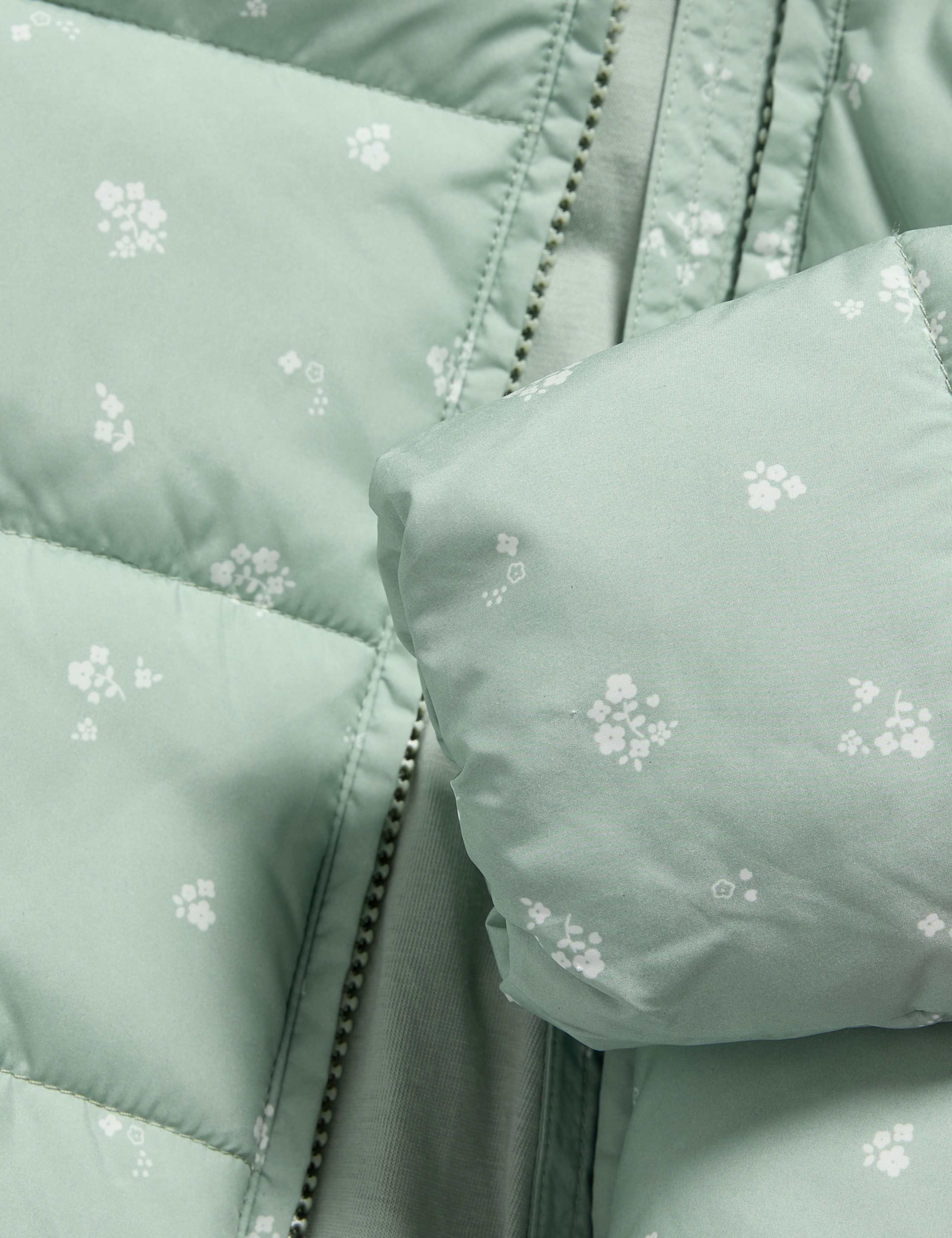 Ditsy Print Padded Hooded Lightweight Coat (0-3 Yrs) 3 of 3