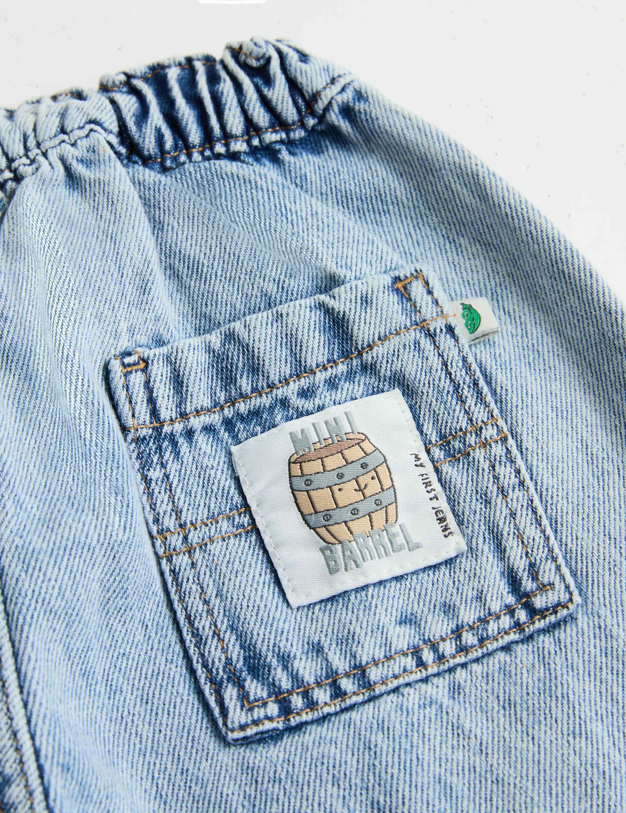 Pure Cotton Barrel Jeans (0-5 Yrs) 3 of 3