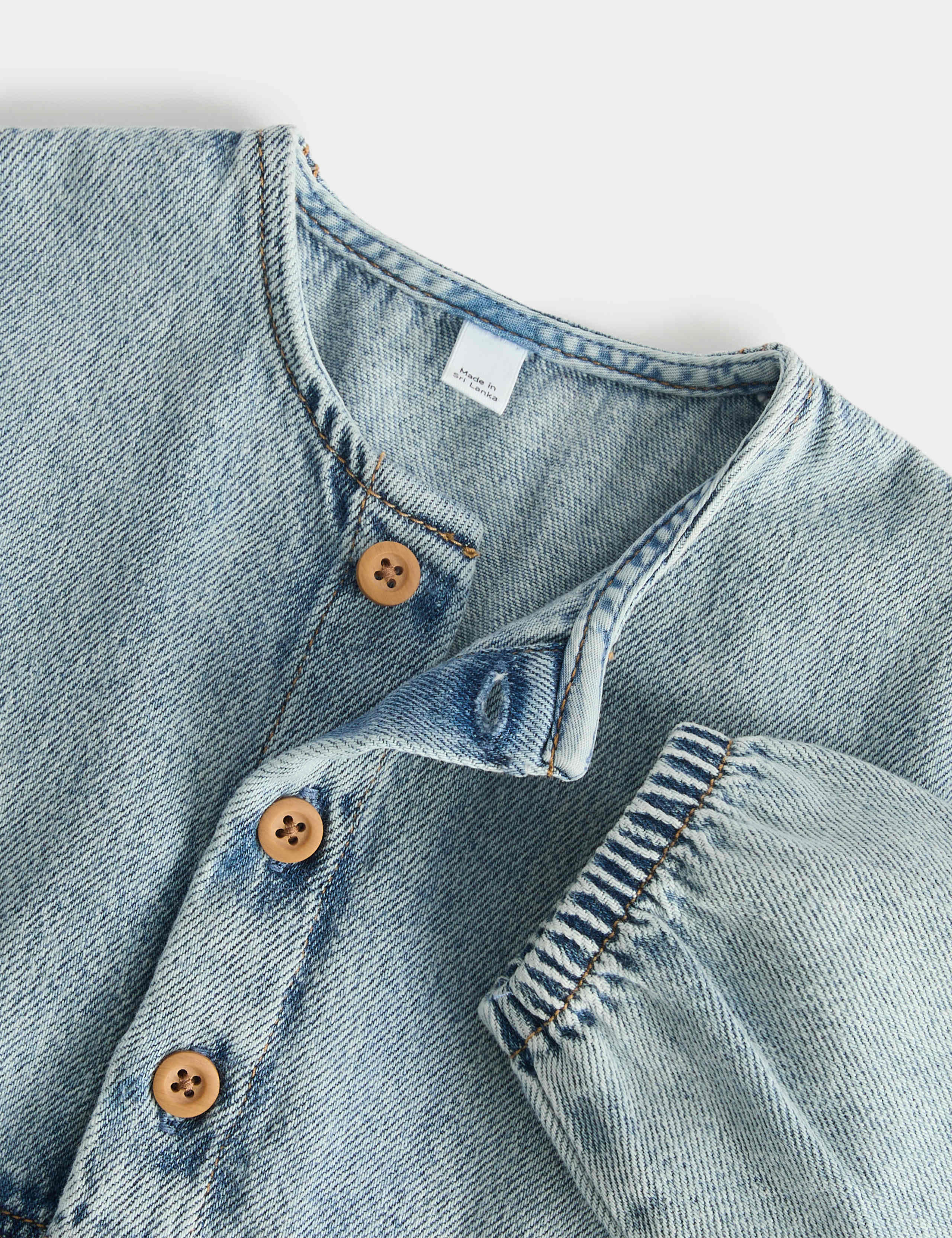 Pure Cotton Denim Boilersuit (0-3 Yrs) 3 of 3