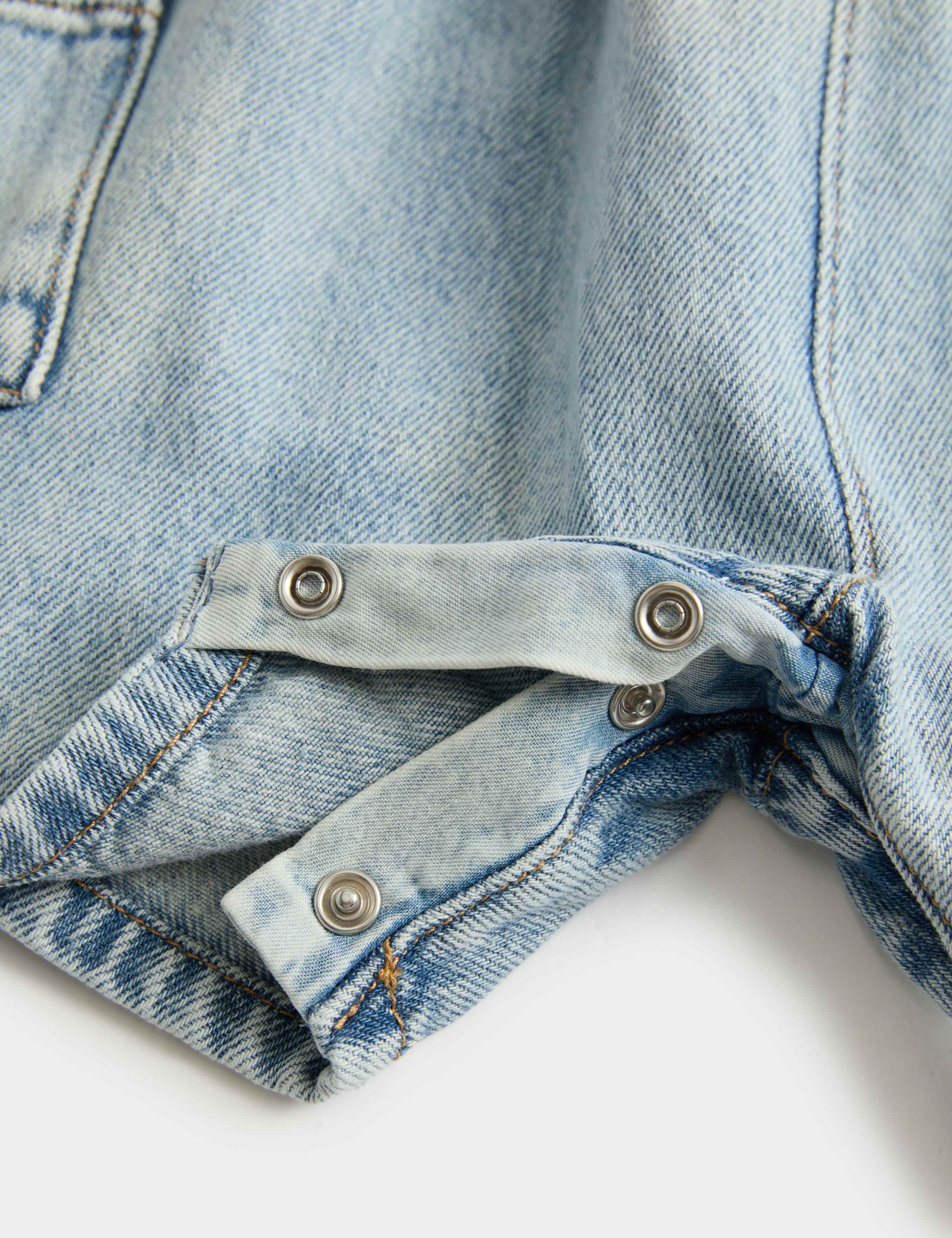 Pure Cotton Denim Romper (0-3 Yrs) 2 of 3