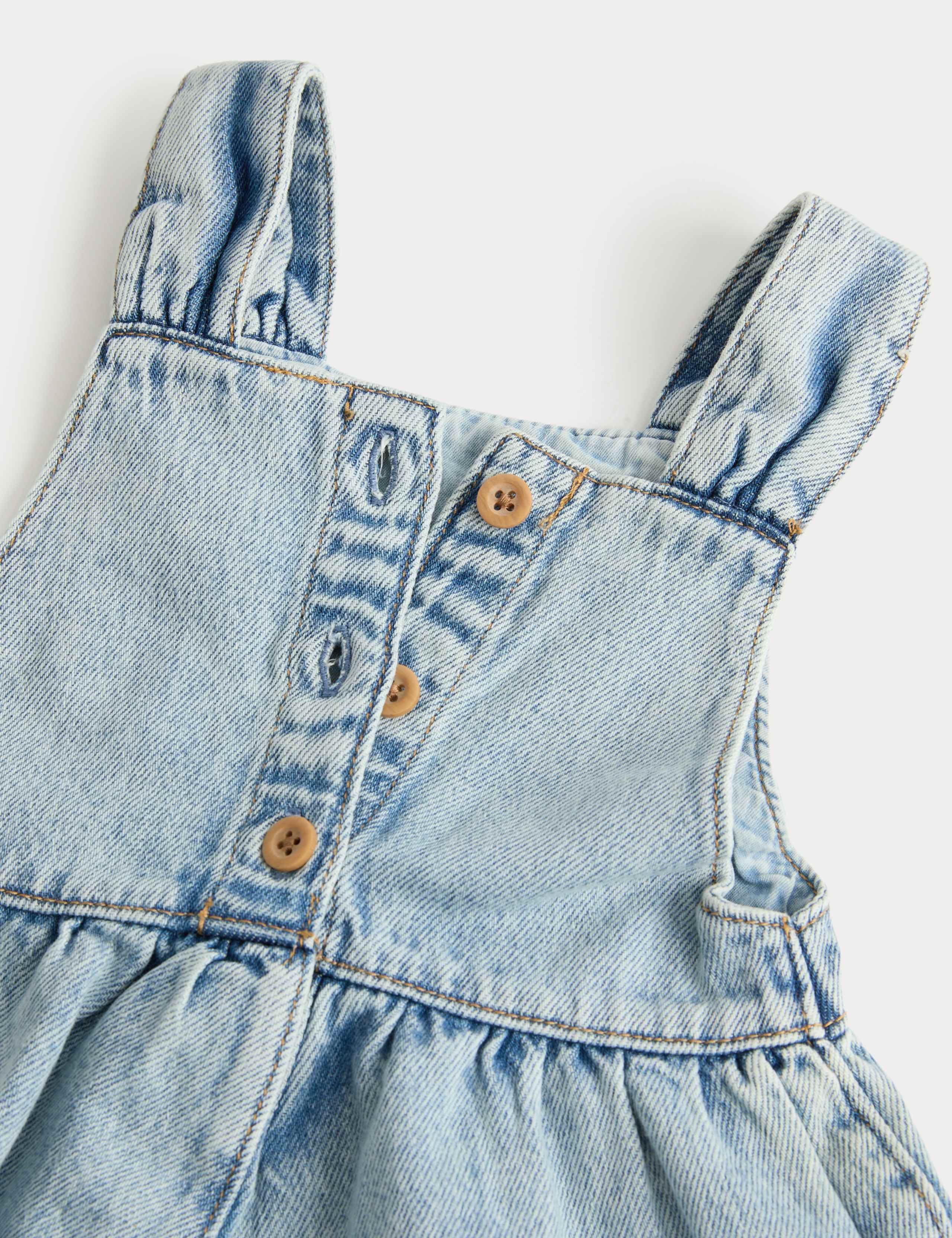 Pure Cotton Denim Romper (0-3 Yrs) 3 of 3