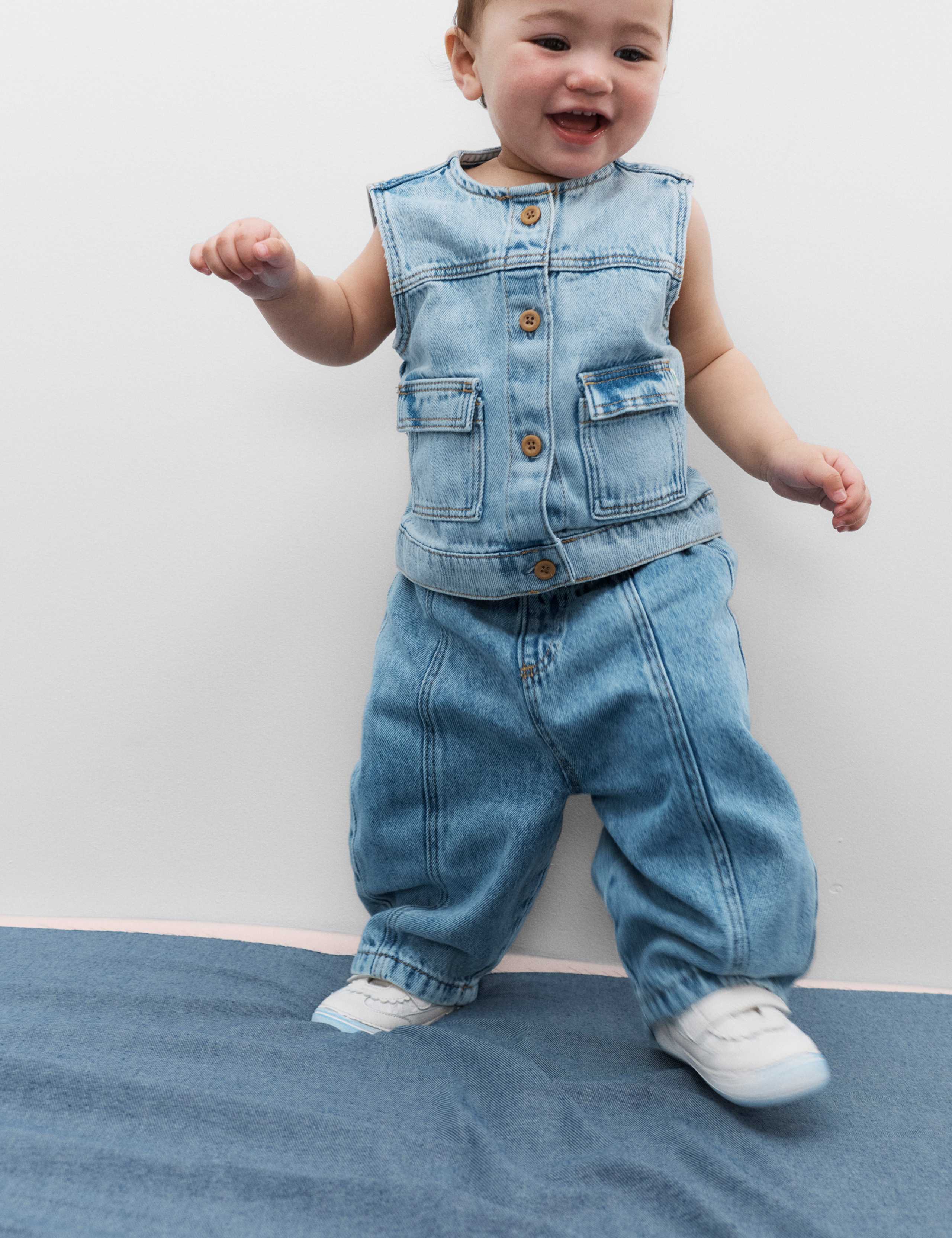 Pure Cotton Denim Gilet (0-2 Yrs) 3 of 4