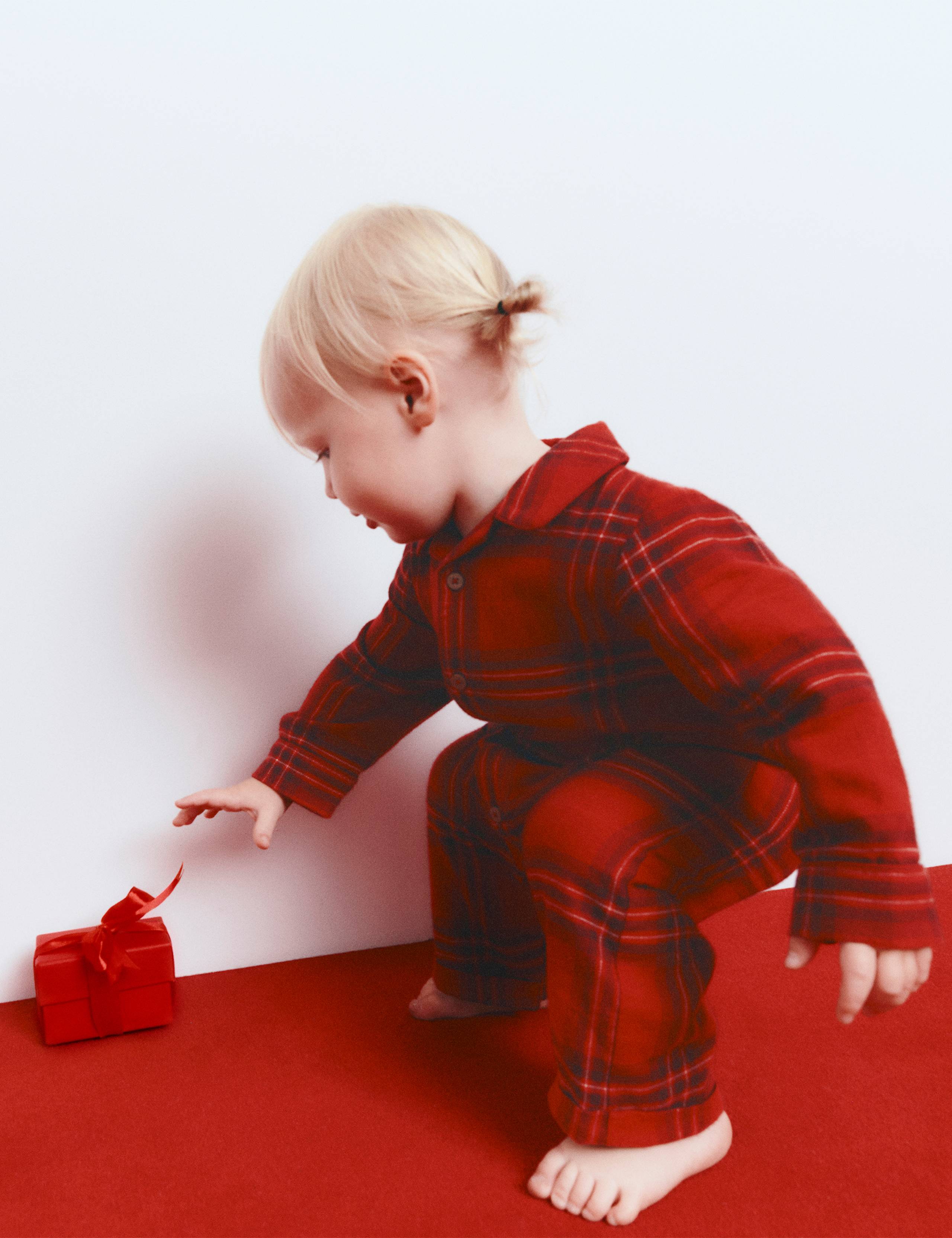 Baby Pure Cotton Christmas Family Checked Pyjamas 4 of 5