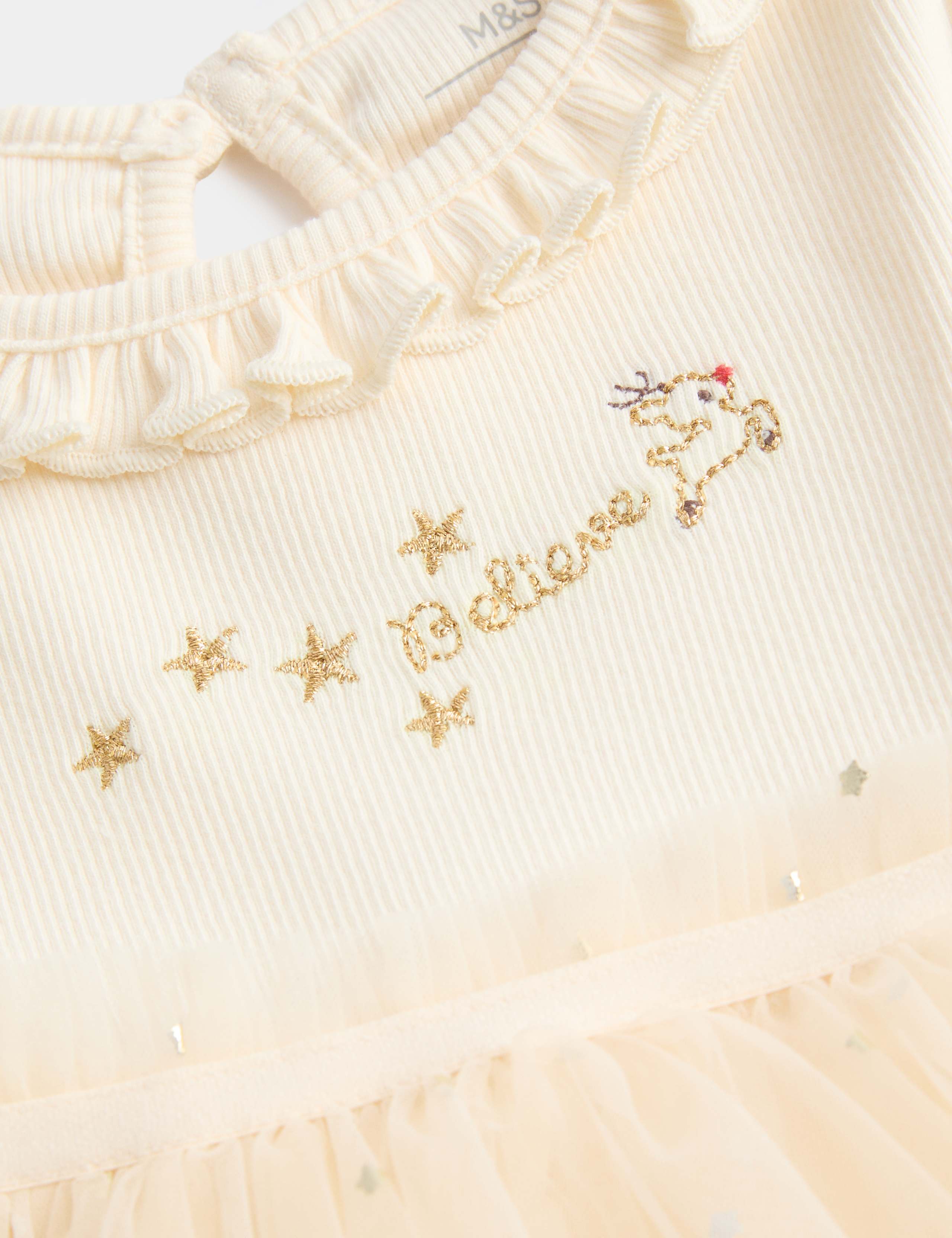 2pk Cotton Rich Dress with Star Headband (0-3 Yrs) 2 of 4