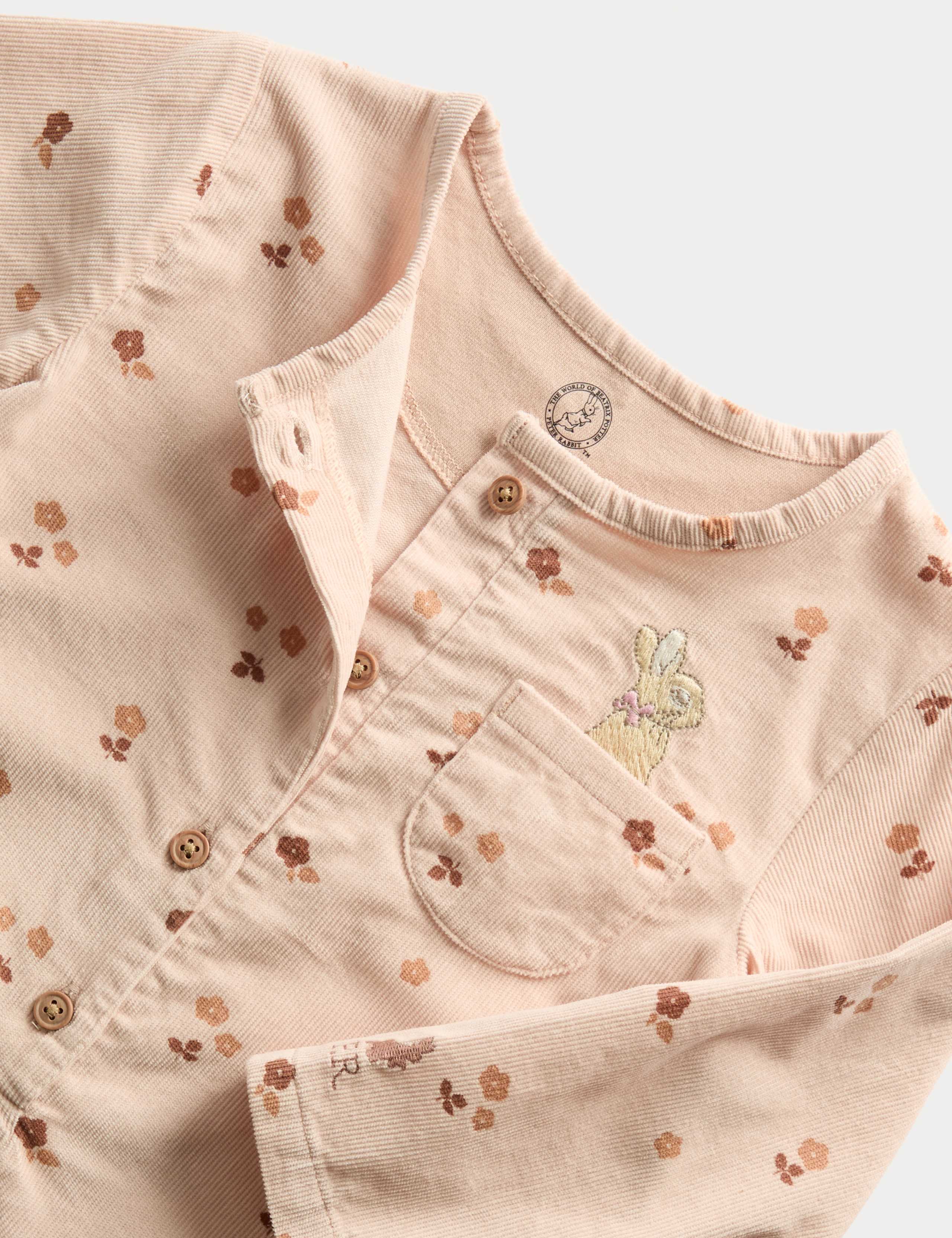 Pure Cotton Cord Peter Rabbit™ Boilersuit (0-3 Yrs) 2 of 3