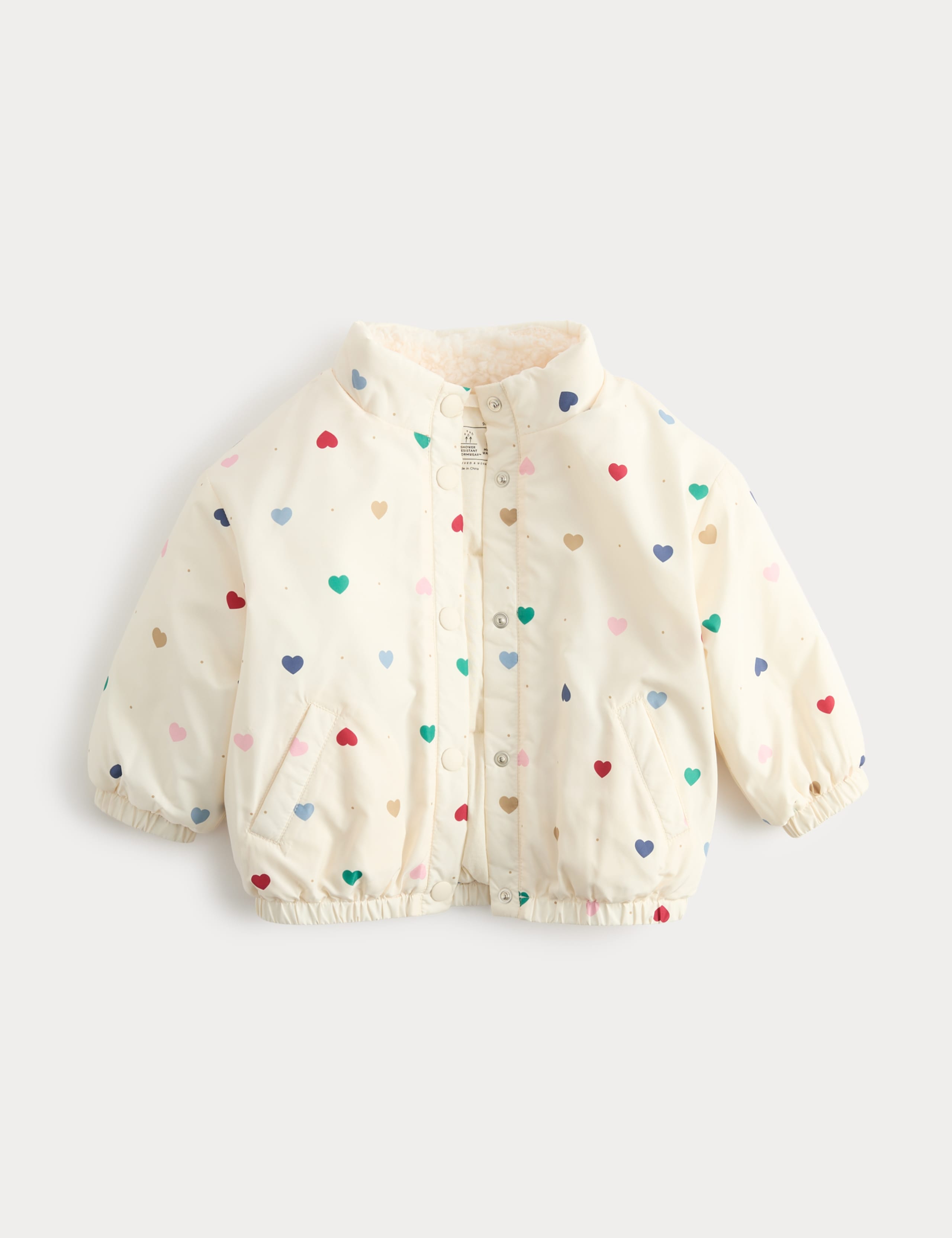 Lightweight Heart Print Padded Jacket (0-5 Yrs) 2 of 4