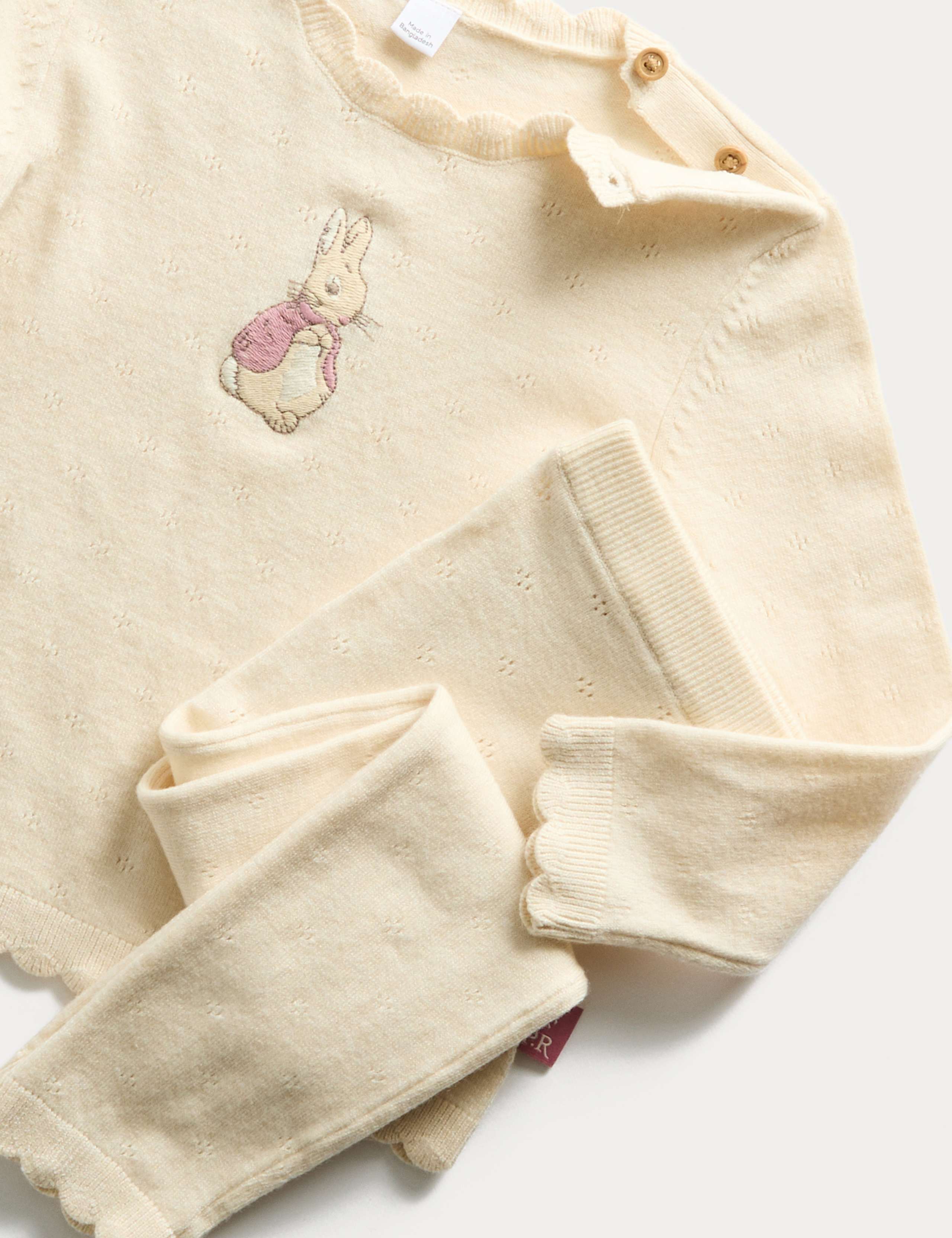 2pc Peter Rabbit™ Pointelle Knit Outfit (0-3 Yrs) 2 of 2