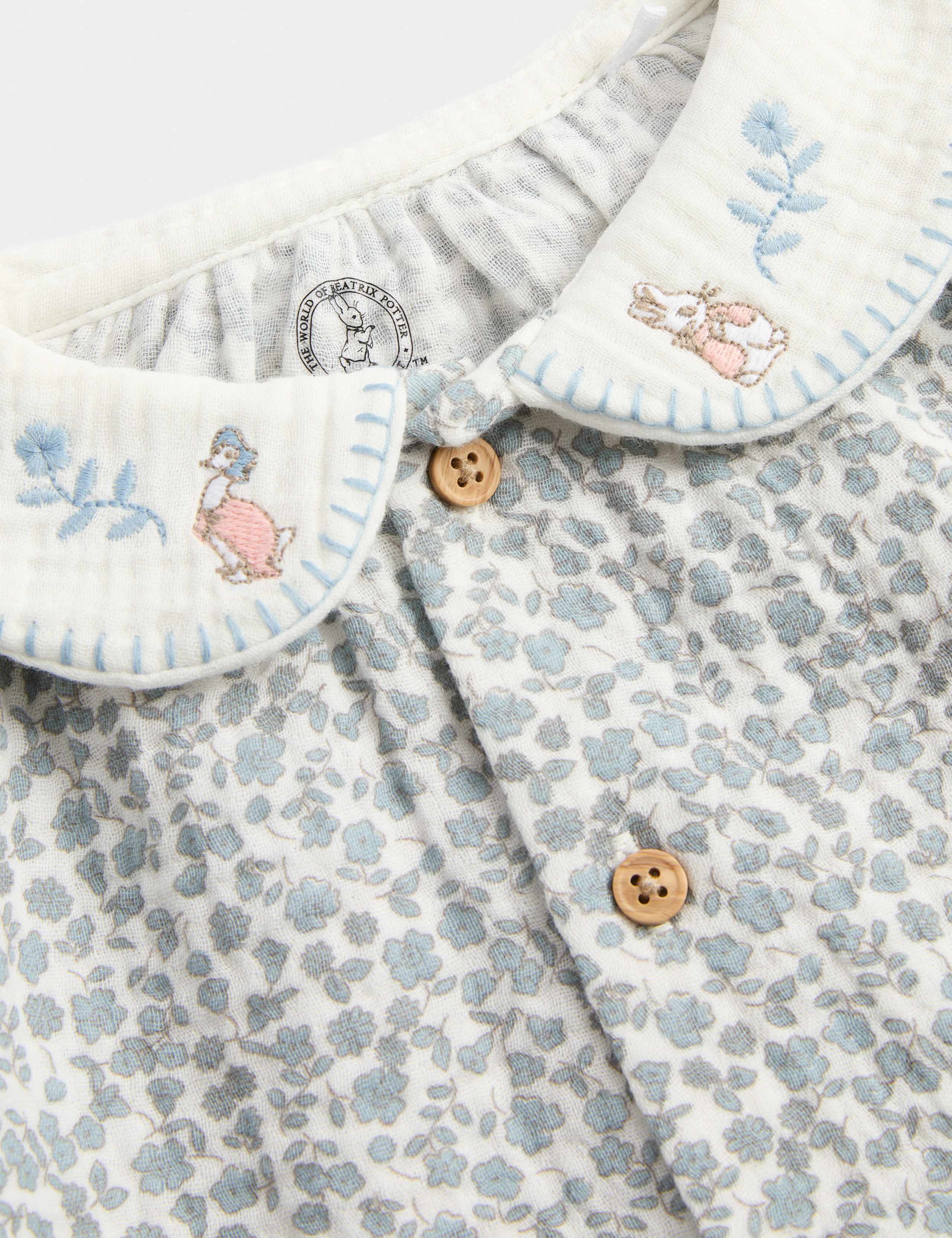 Pure Cotton Peter Rabbit™ Floral Outfit (1-3 Yrs) 2 of 3