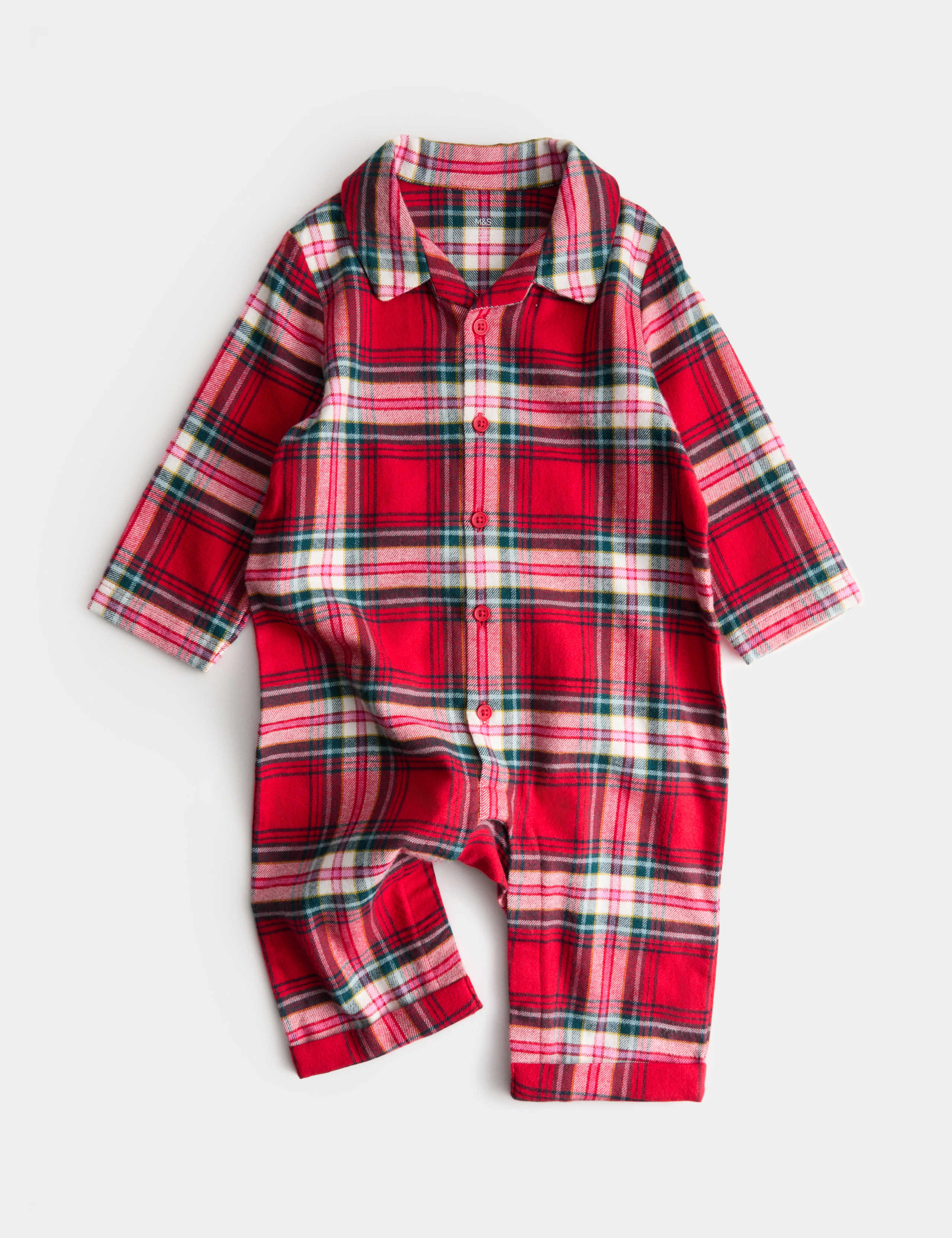 Pure Cotton Check Romper (0-36 Mths) 1 of 2