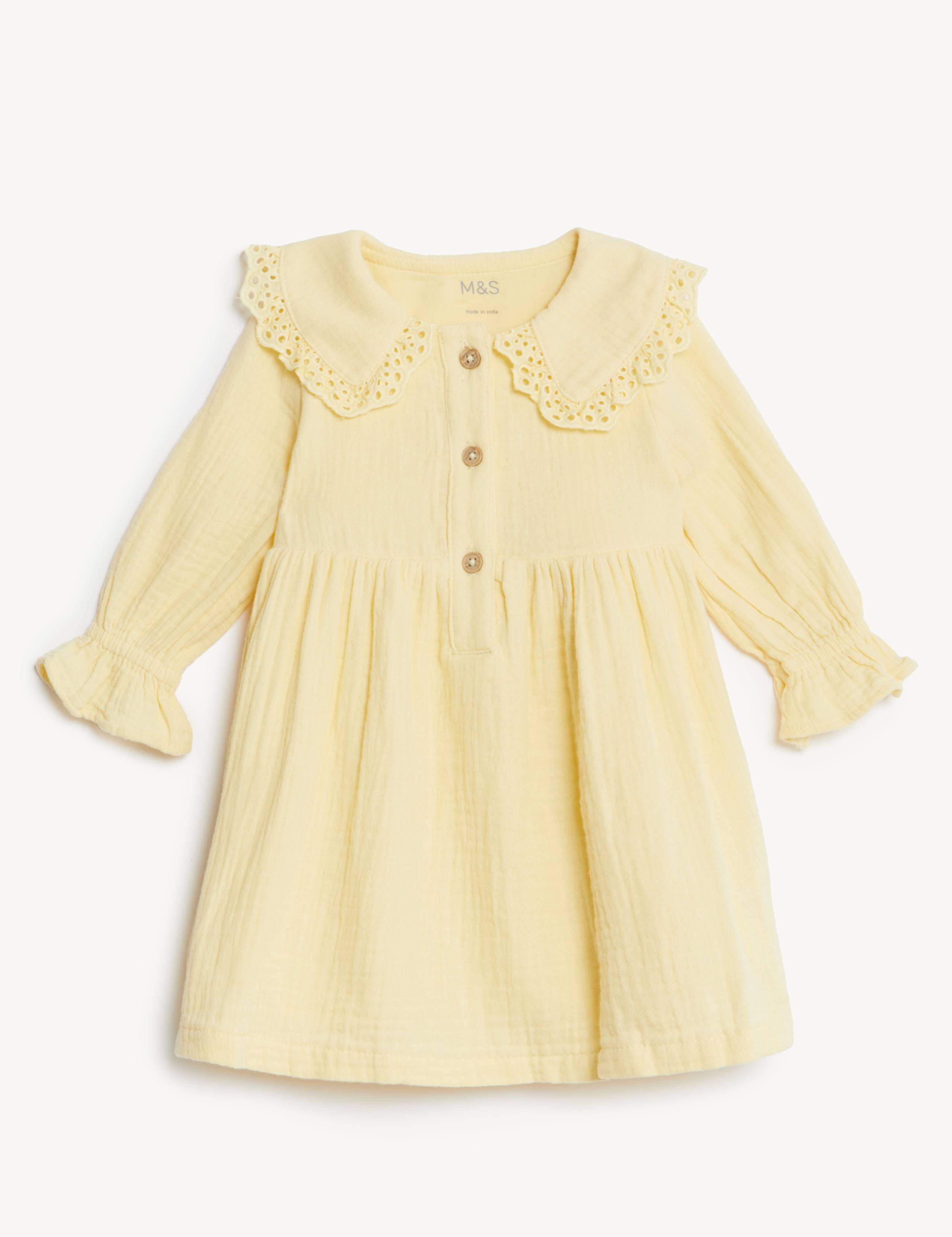 Pure Cotton Dress (0-3 Yrs) 1 of 3