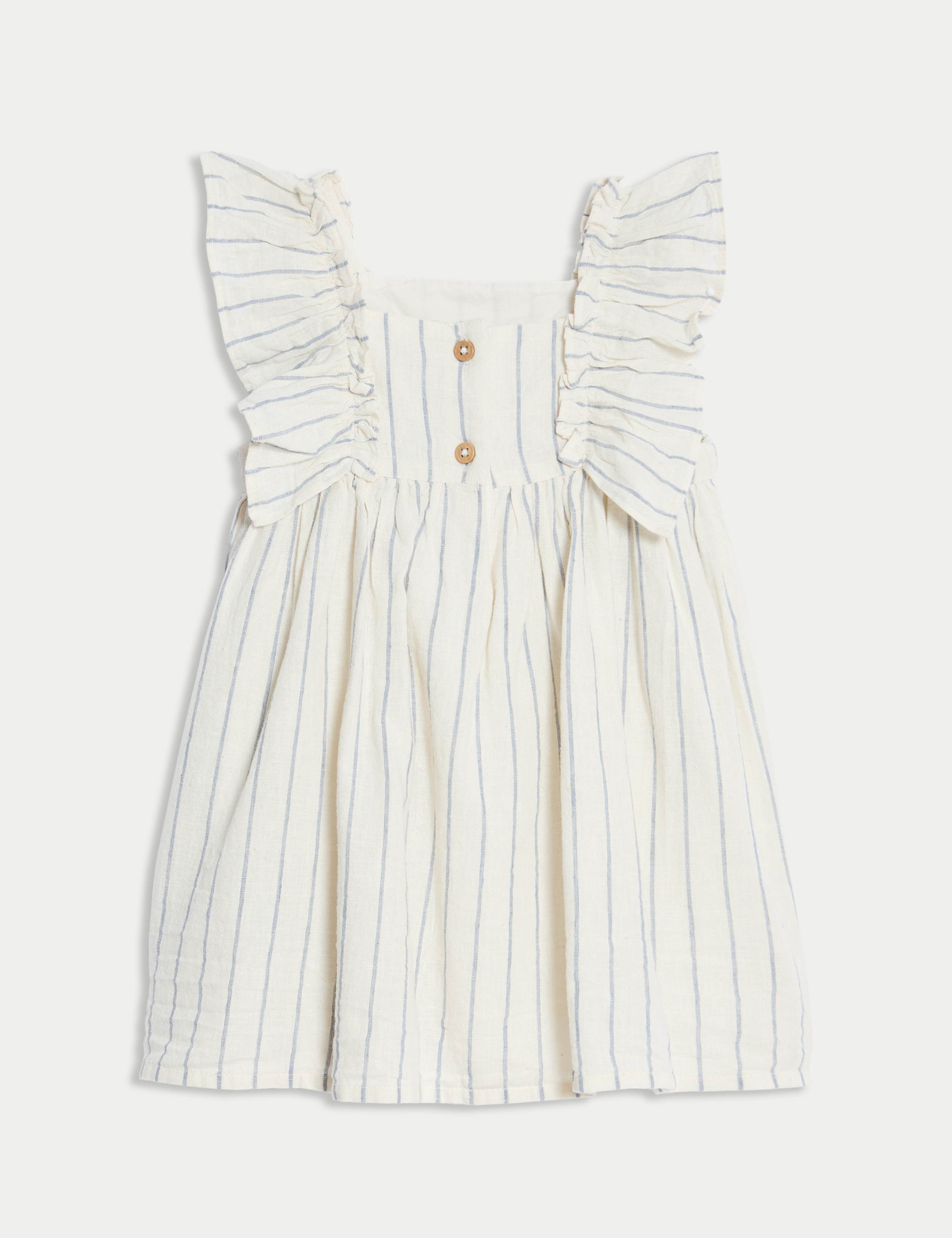 Cotton Rich Striped Dress (0-6 Yrs) 2 of 3
