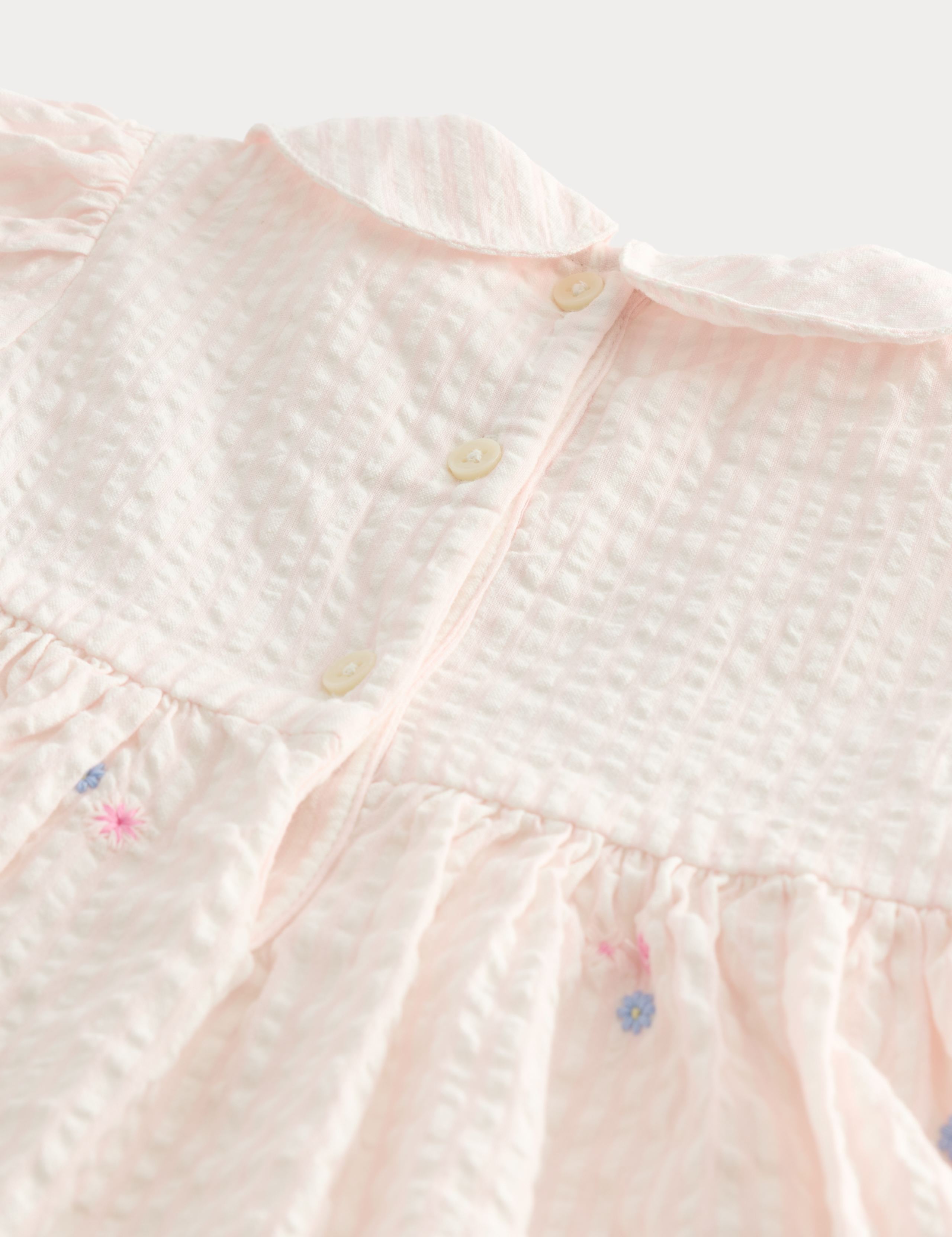 Pure Cotton Smock Dress with Knickers (0-3 Yrs) 4 of 4