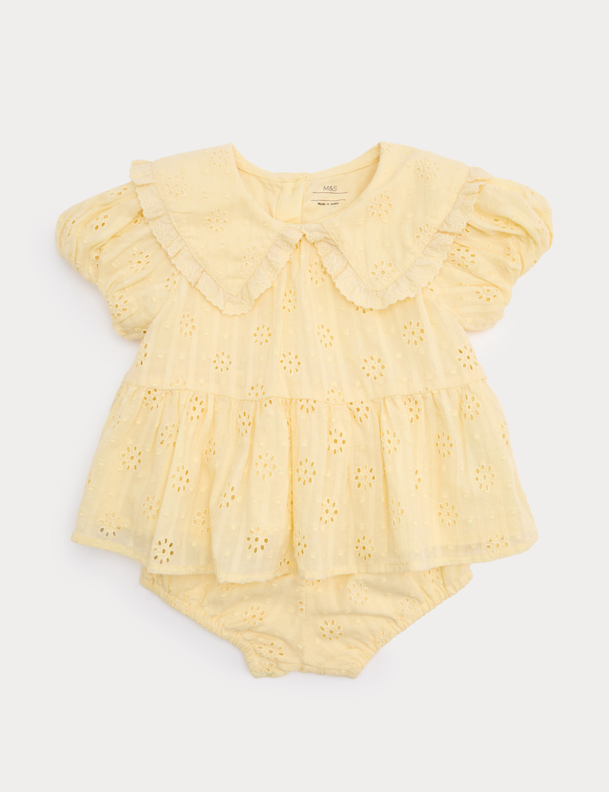 2 Piece Pure Cotton Blouse and Bloomers (0-3 Yrs) 1 of 4