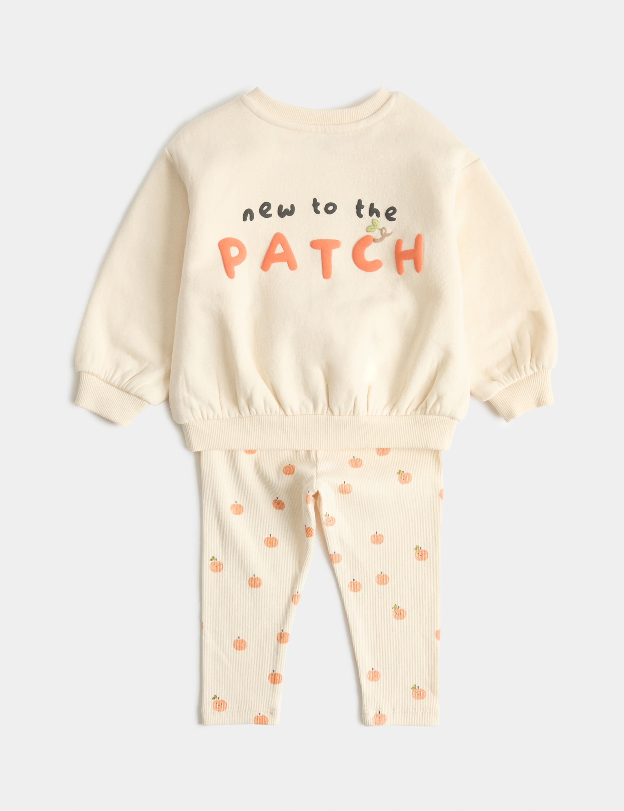 Cotton Rich Halloween Pumpkin Sweat Set (0-3 Yrs) 2 of 3