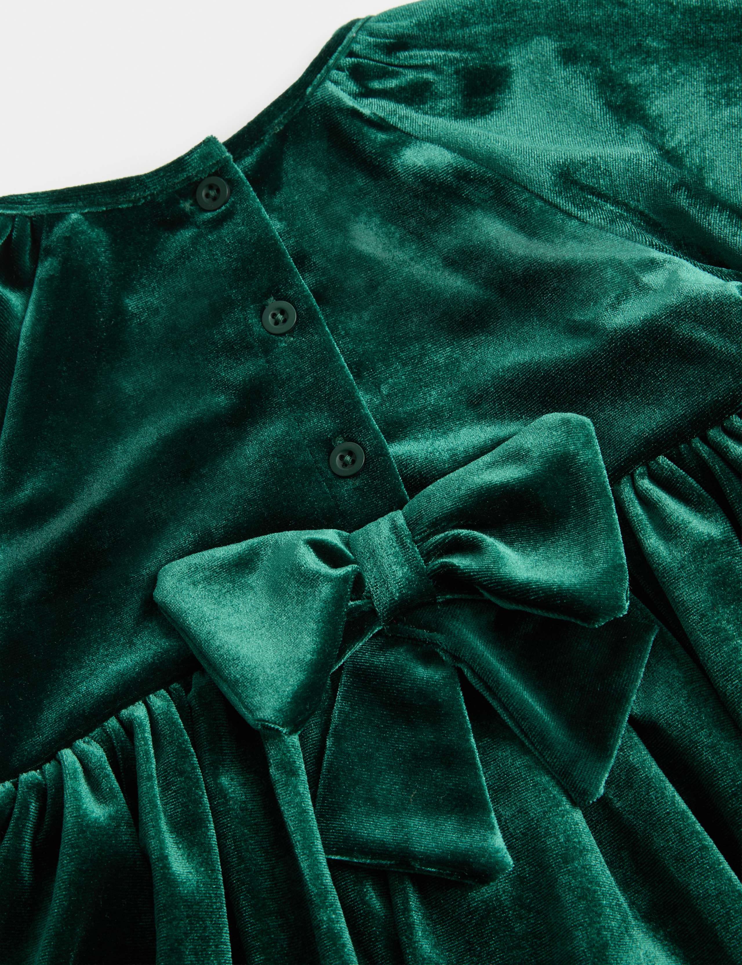 Puff Sleeve Velvet Dress (0-5 Yrs) 2 of 2