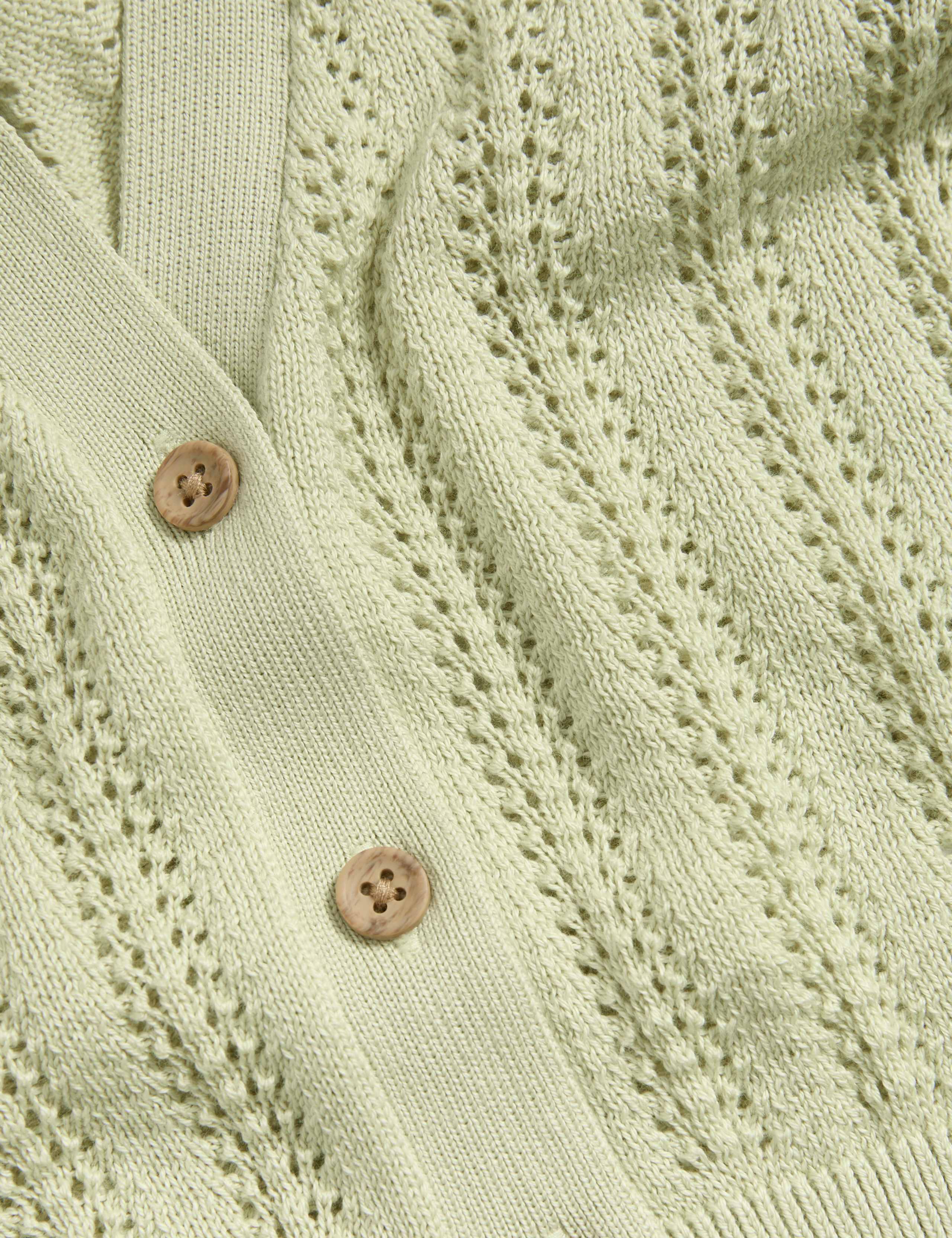 Pure Cotton Knitted Cardigan (0 Mths-3 Yrs) 3 of 3