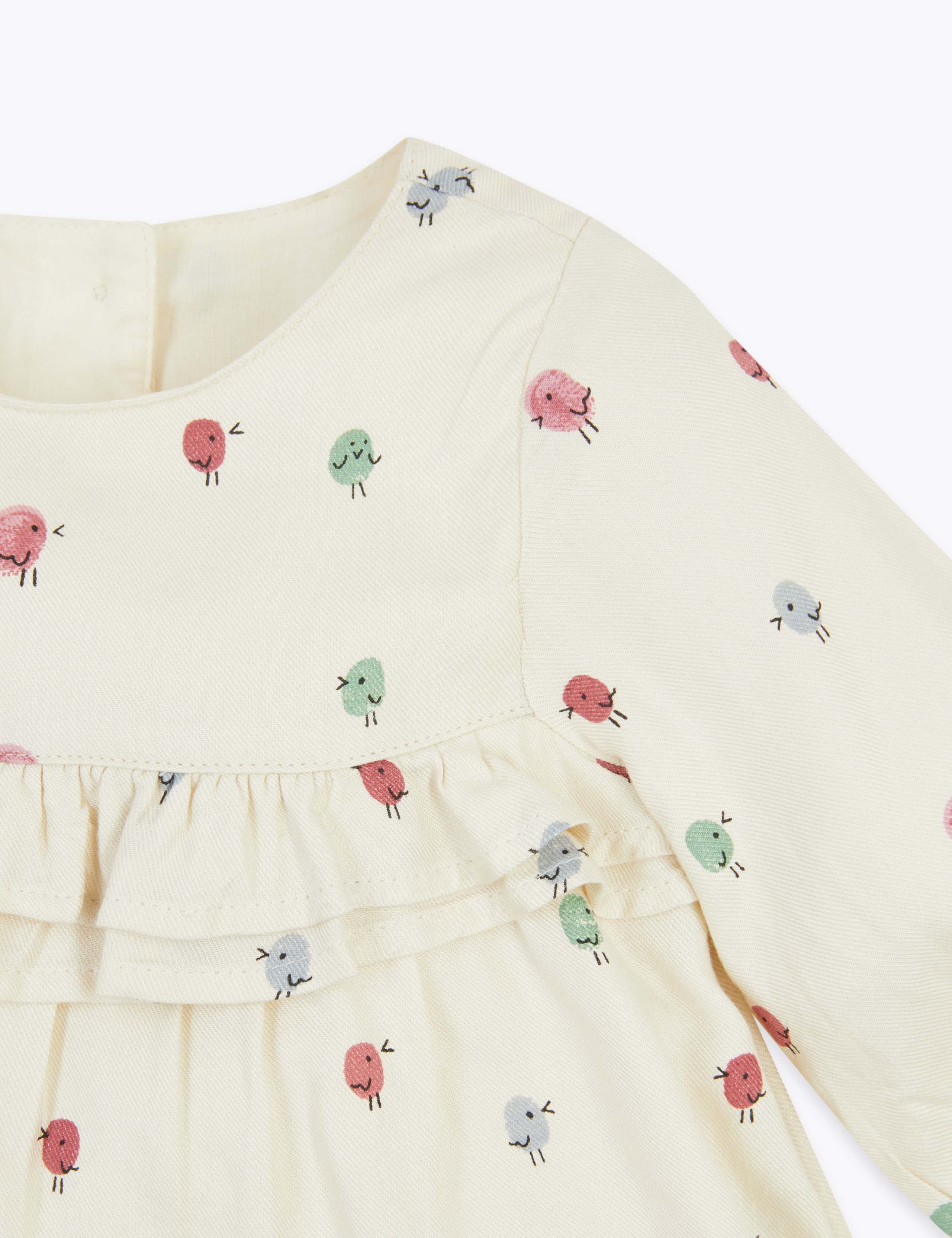 2 Piece Bird Print Dress & Tights Outfit (0-3 Yrs) 5 of 5