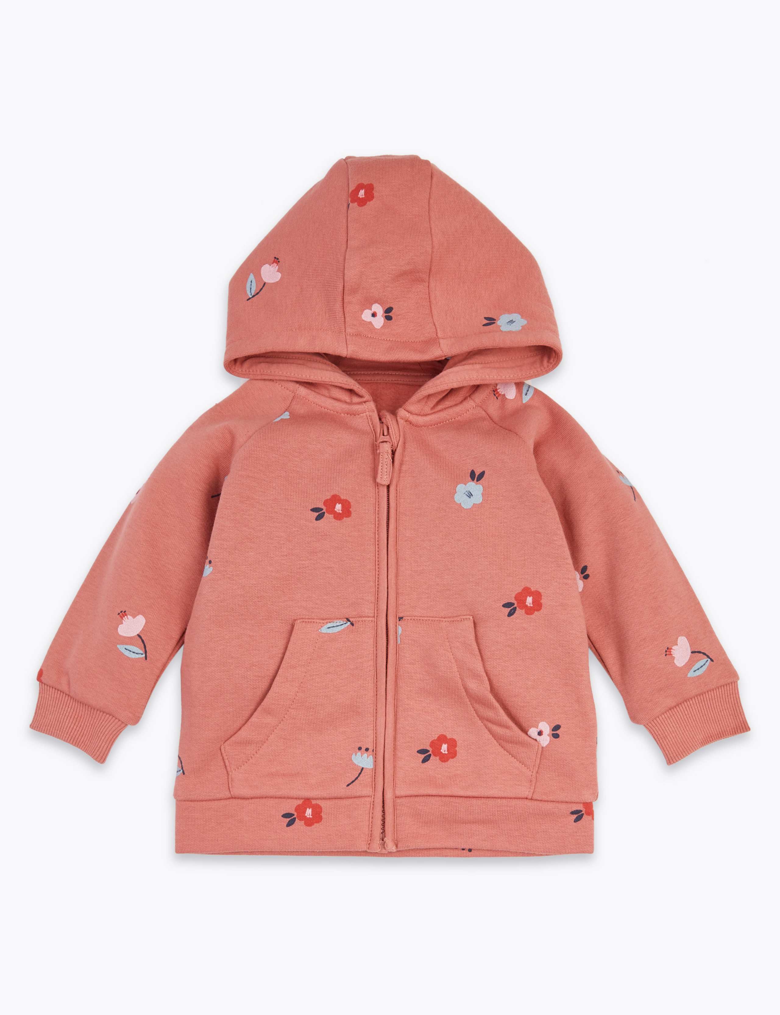 2 Piece Cotton Floral Tracksuit (0-3 Years) 3 of 5