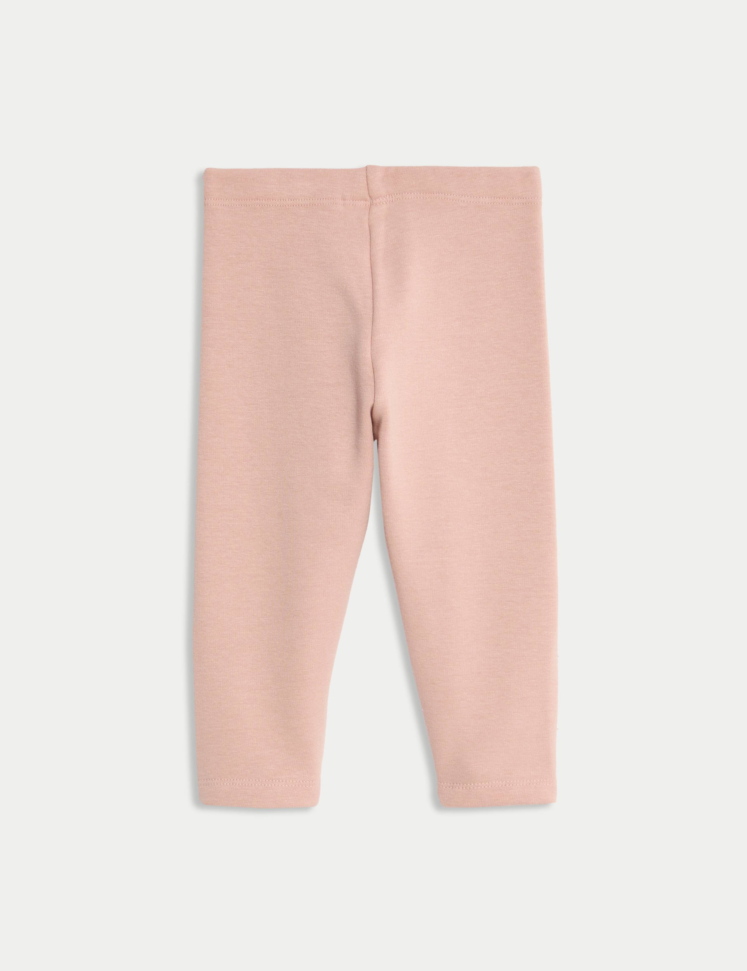 Cotton Blend Fleece Lined Leggings (0-3 Yrs) 2 of 3