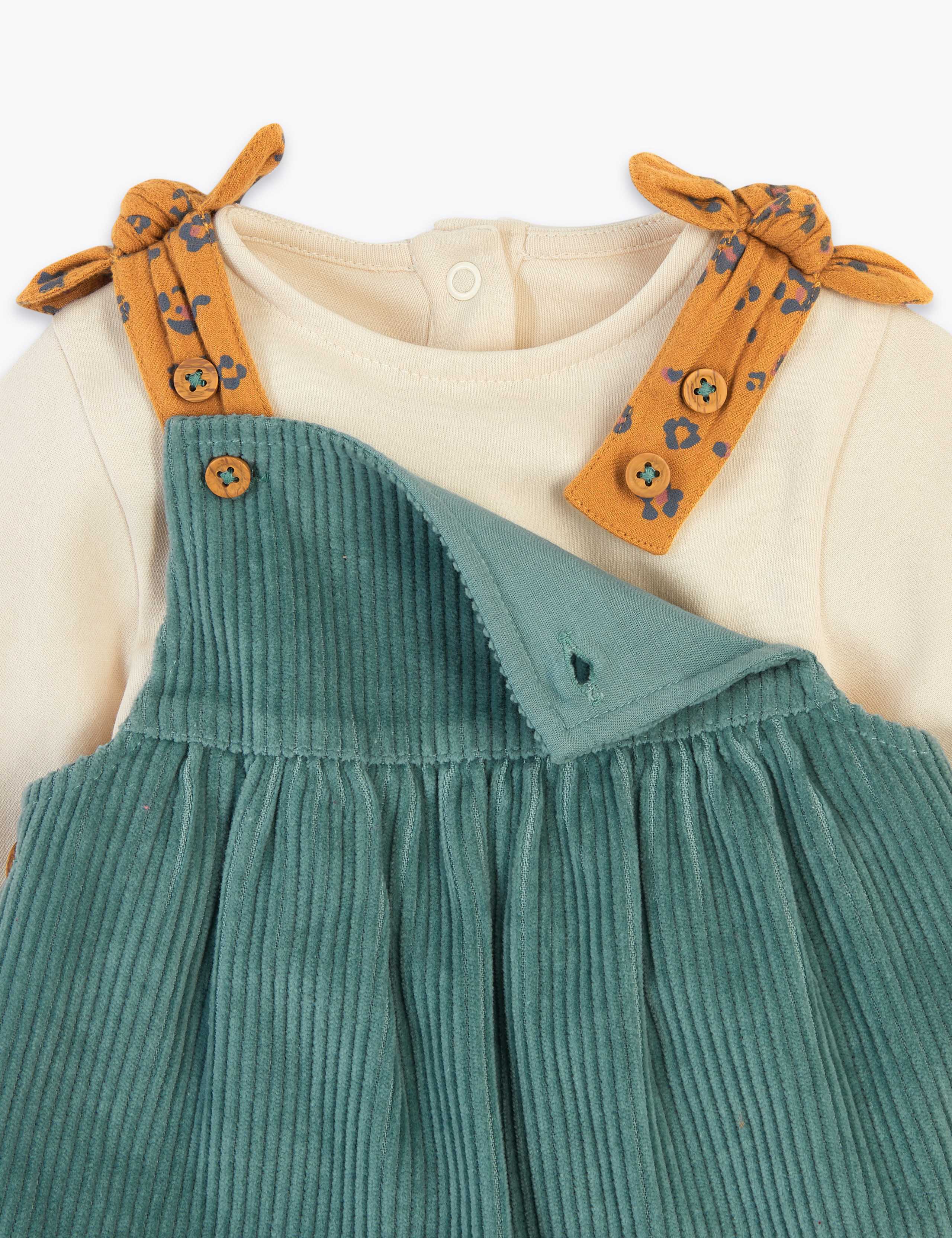 3 Piece Cord Pinafore Dress 7 of 8