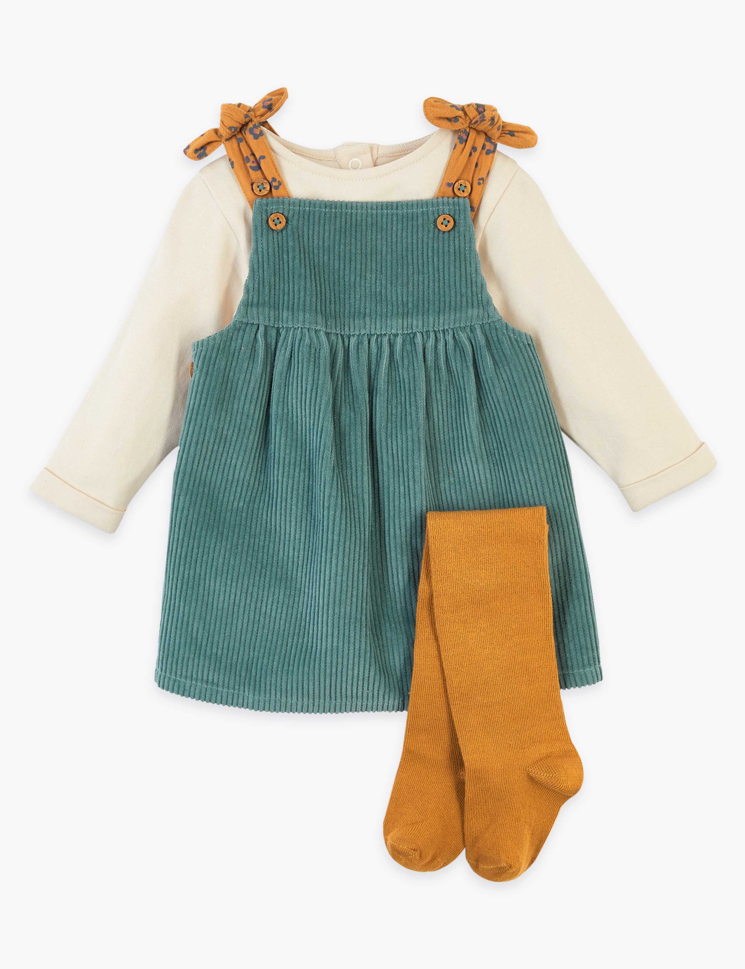 3 Piece Cord Pinafore Dress 2 of 8