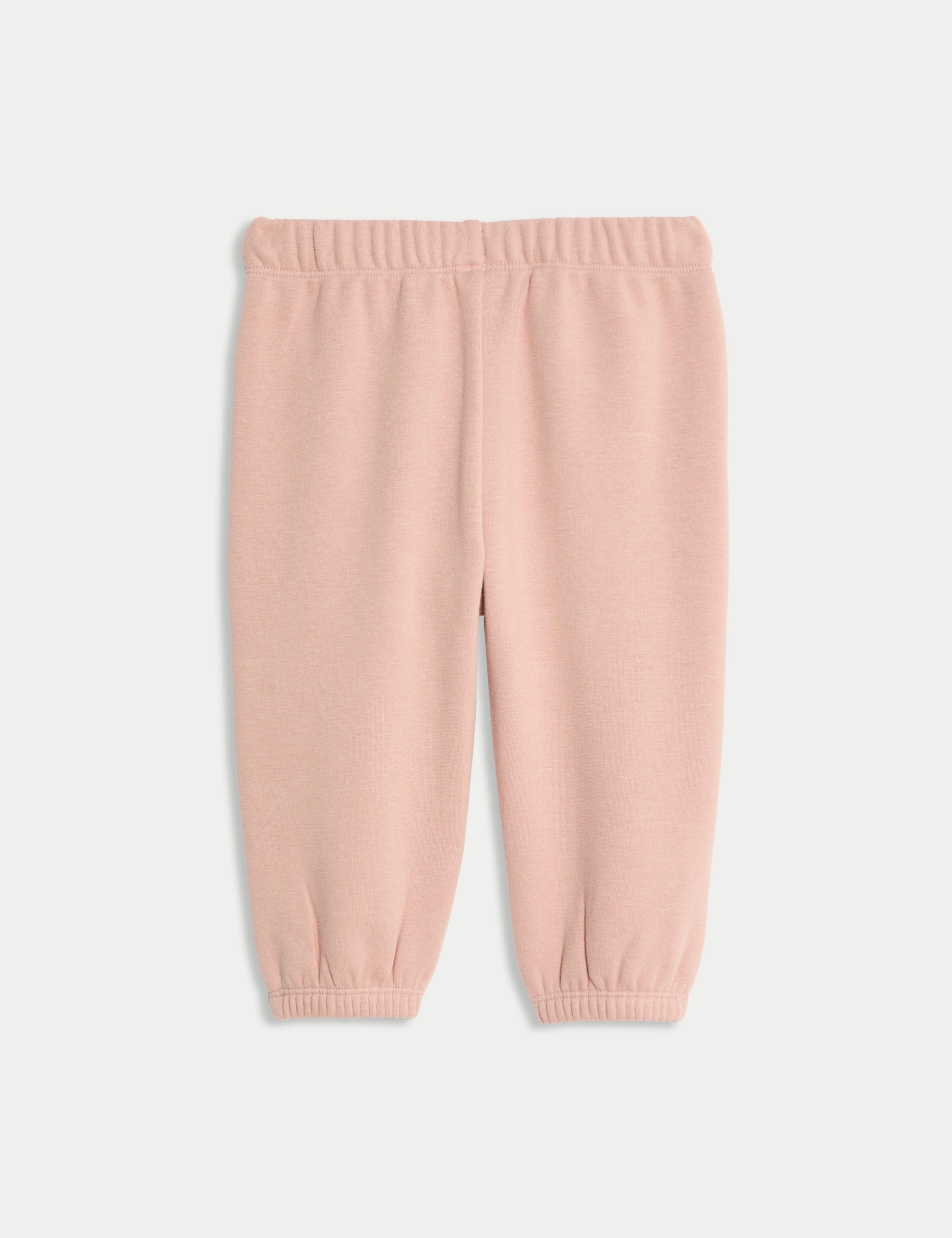 Cotton Blend Fleece Lined Joggers (0-3 Yrs) 2 of 3