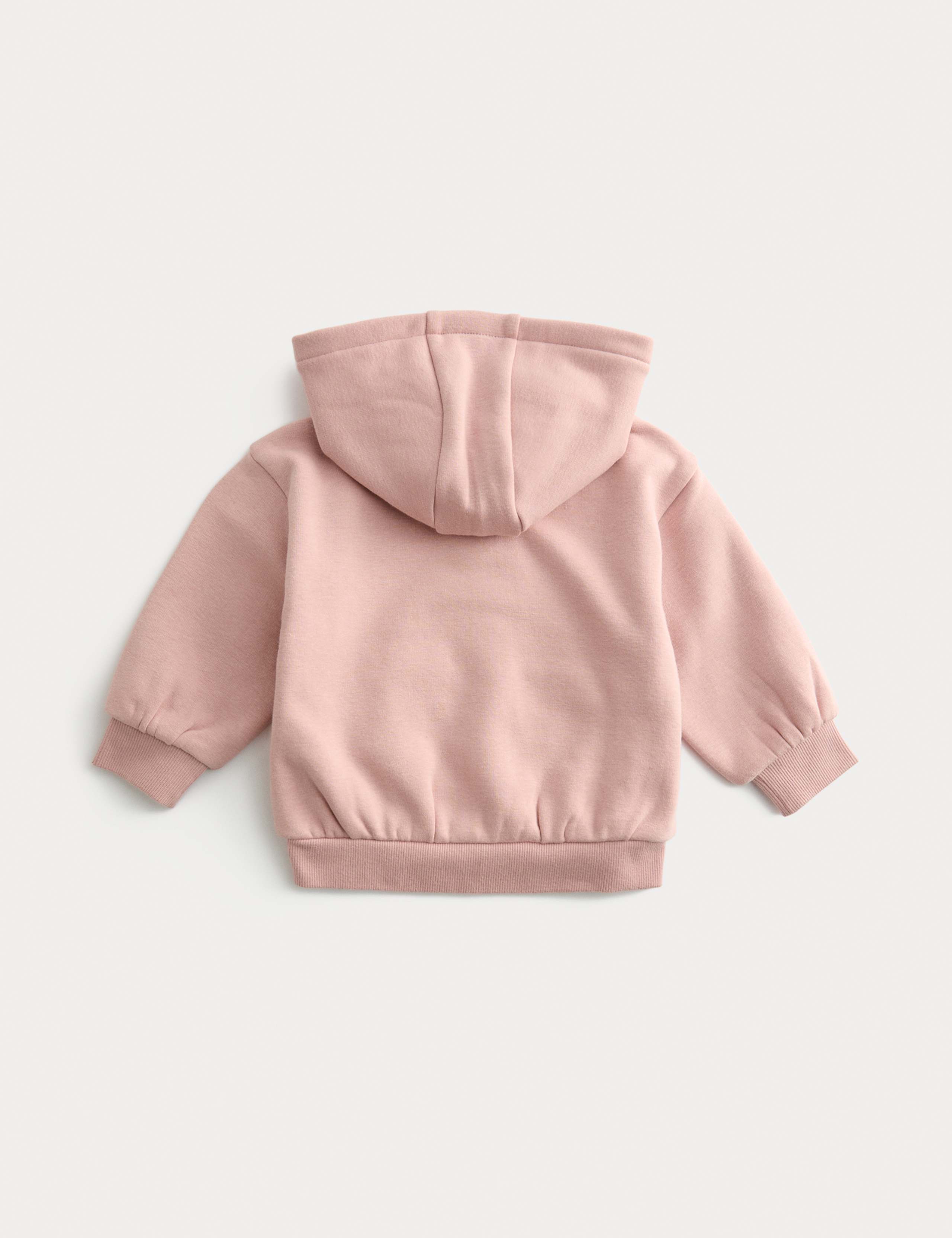 Cotton Blend Fleece Lined Zip Up Hoodie (0-3 Yrs) 2 of 3