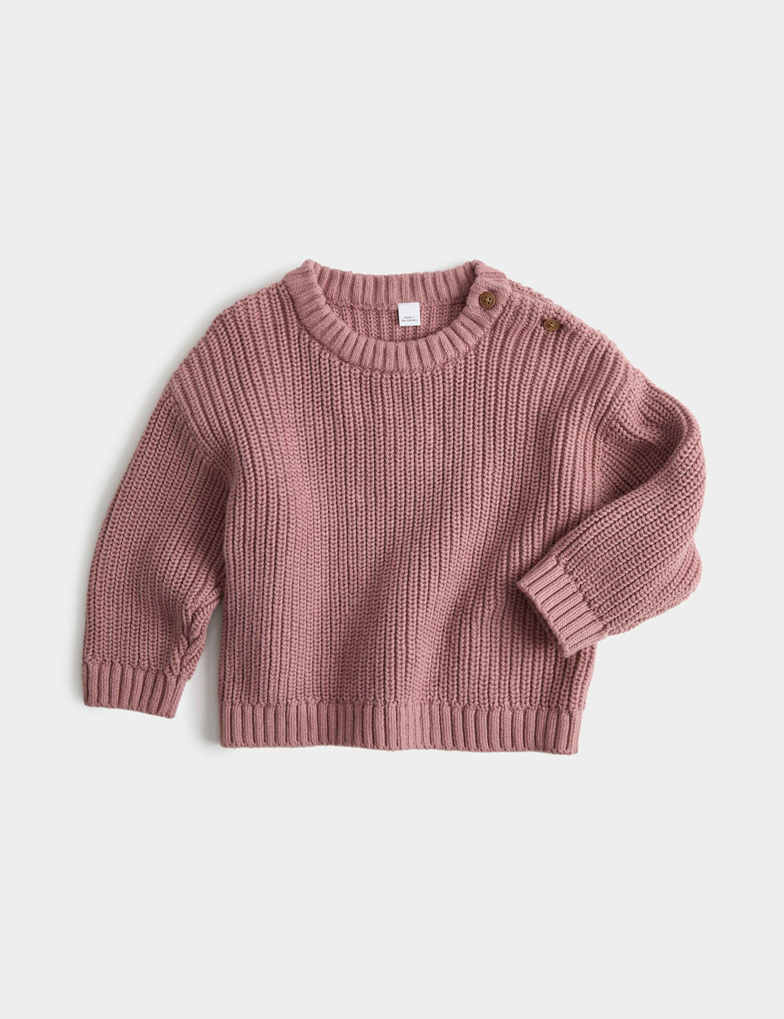 Pure Cotton Knitted Jumper (0-5 Yrs) 1 of 2