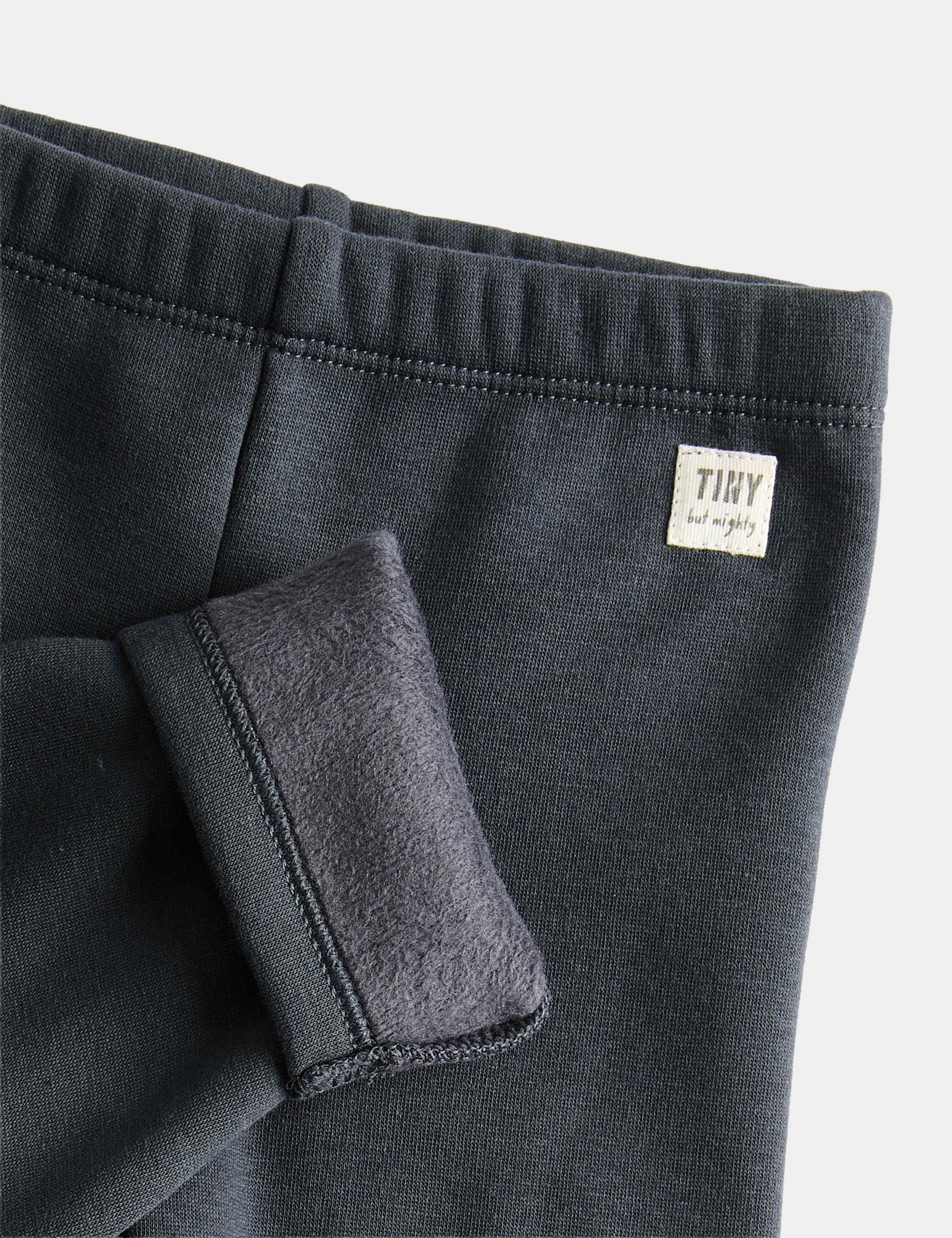 Cotton Blend Fleece Lined Leggings (0-3 Yrs) 2 of 2