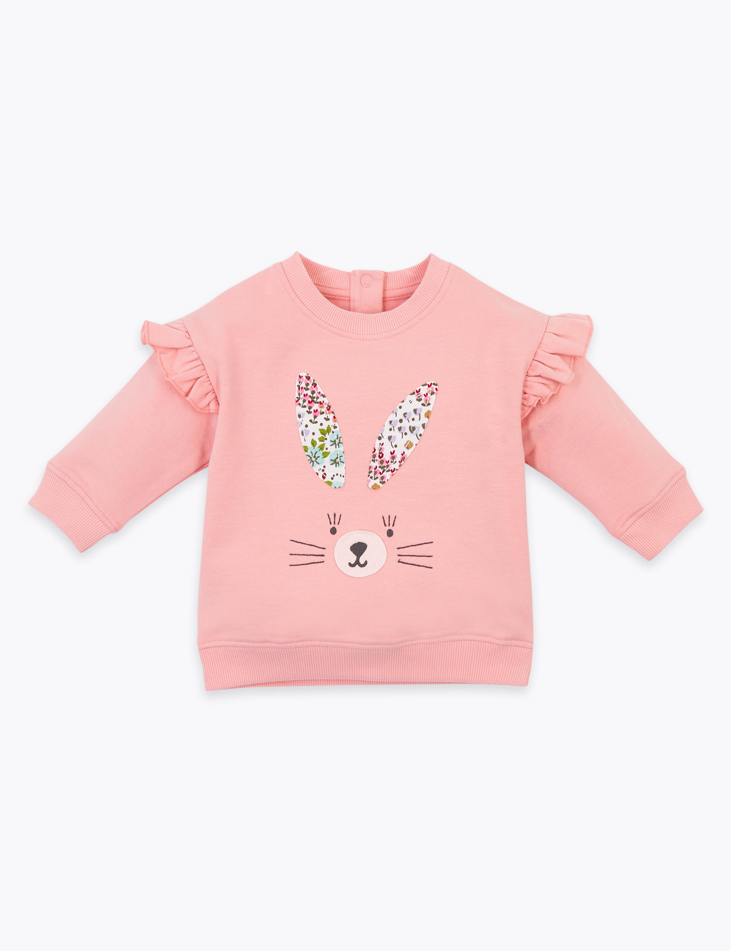 Cotton Bunny Sweatshirt (0-3 Yrs) 1 of 3