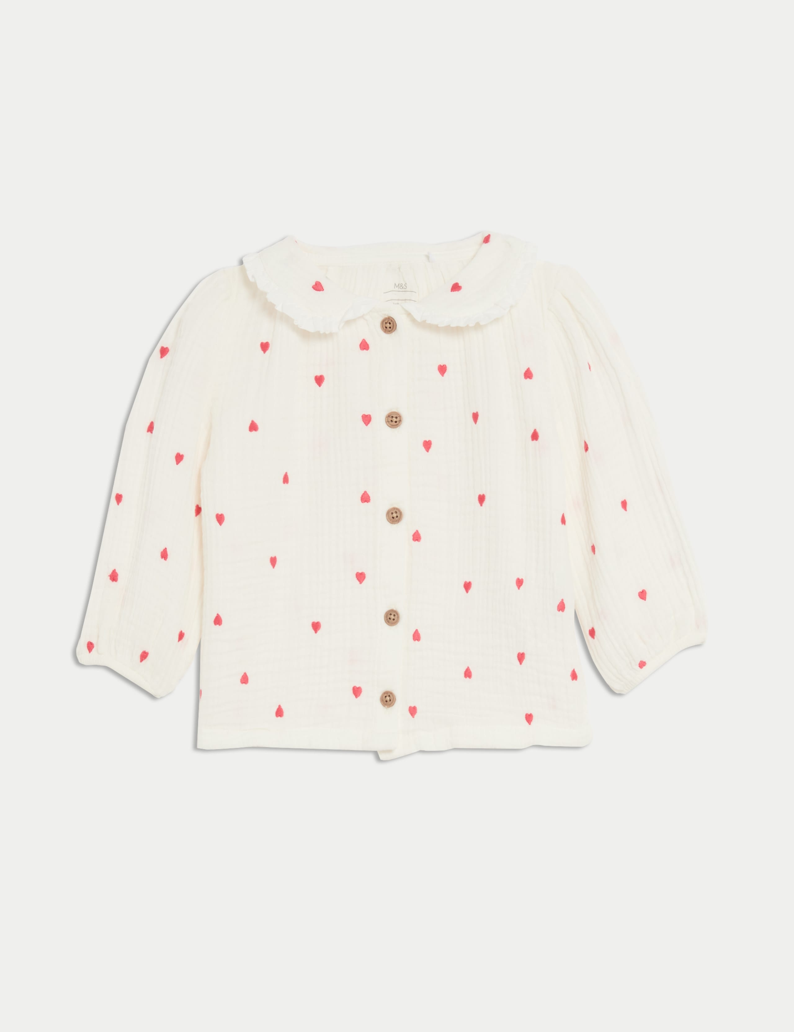 2pc Cotton Rich Heart Embroidered Outfit (0-3 Yrs) 3 of 6