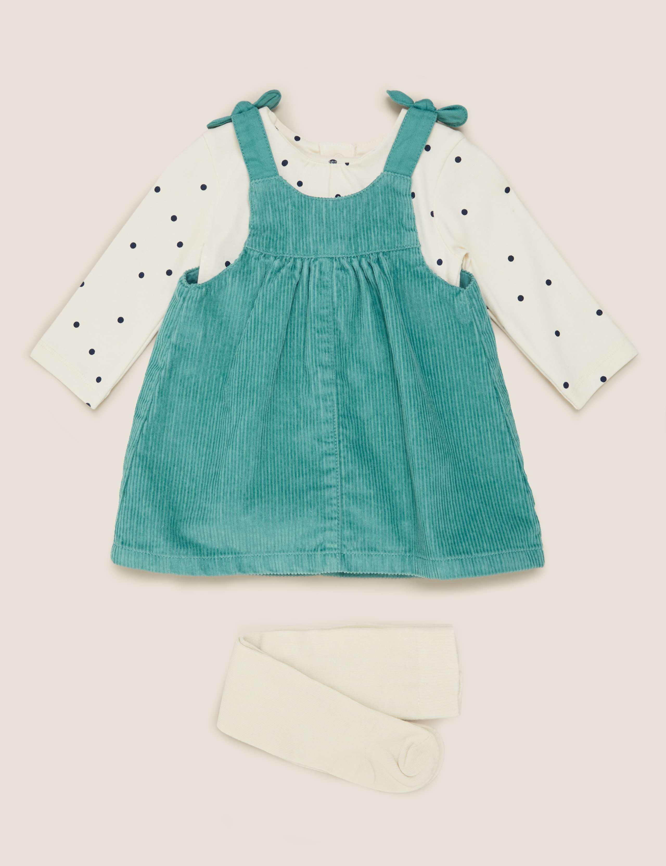 3 Piece Cord Dress Outfit (0-3 Yrs) 1 of 6