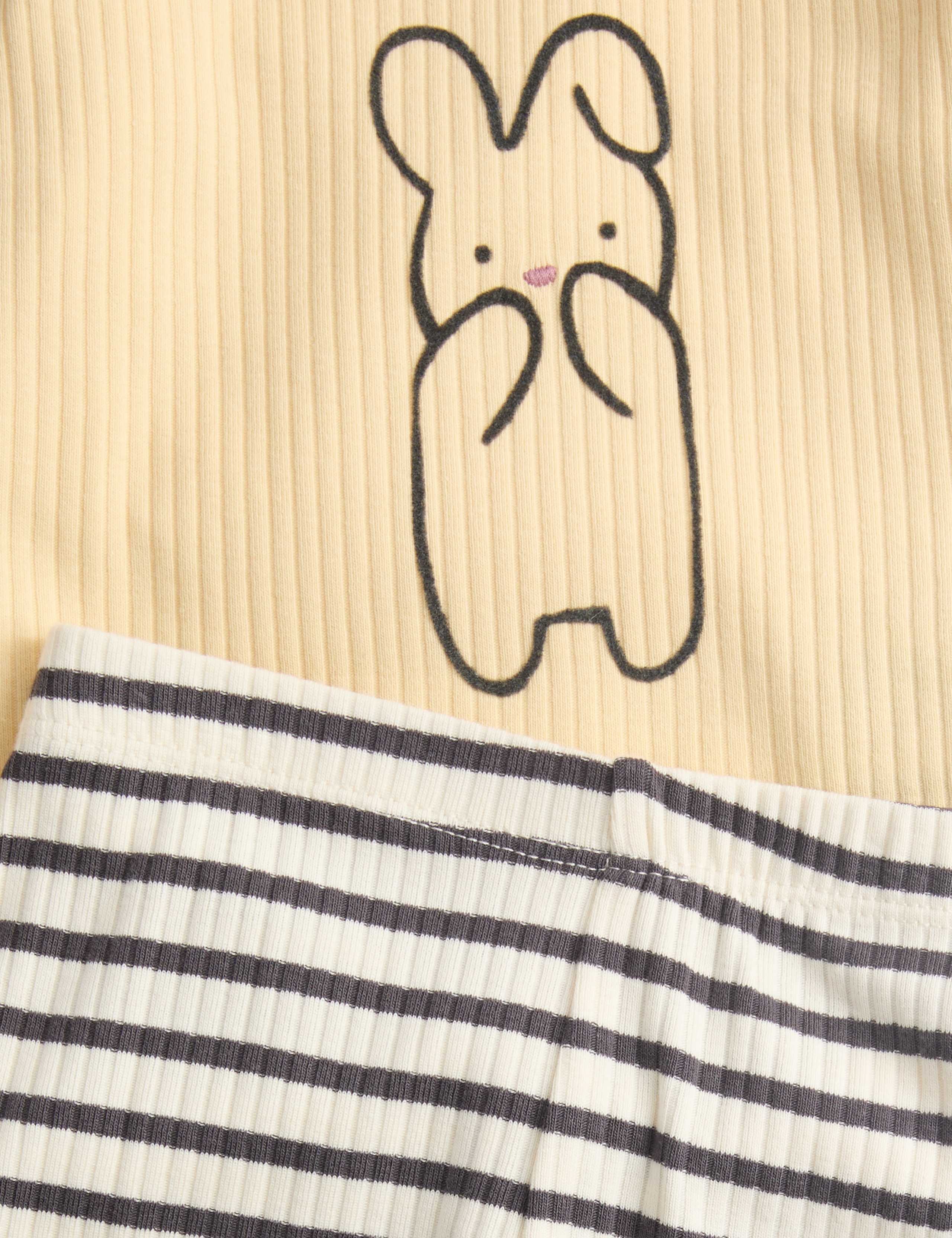 2pc Cotton Rich Bunny Outfit (0-3 Yrs) 2 of 3