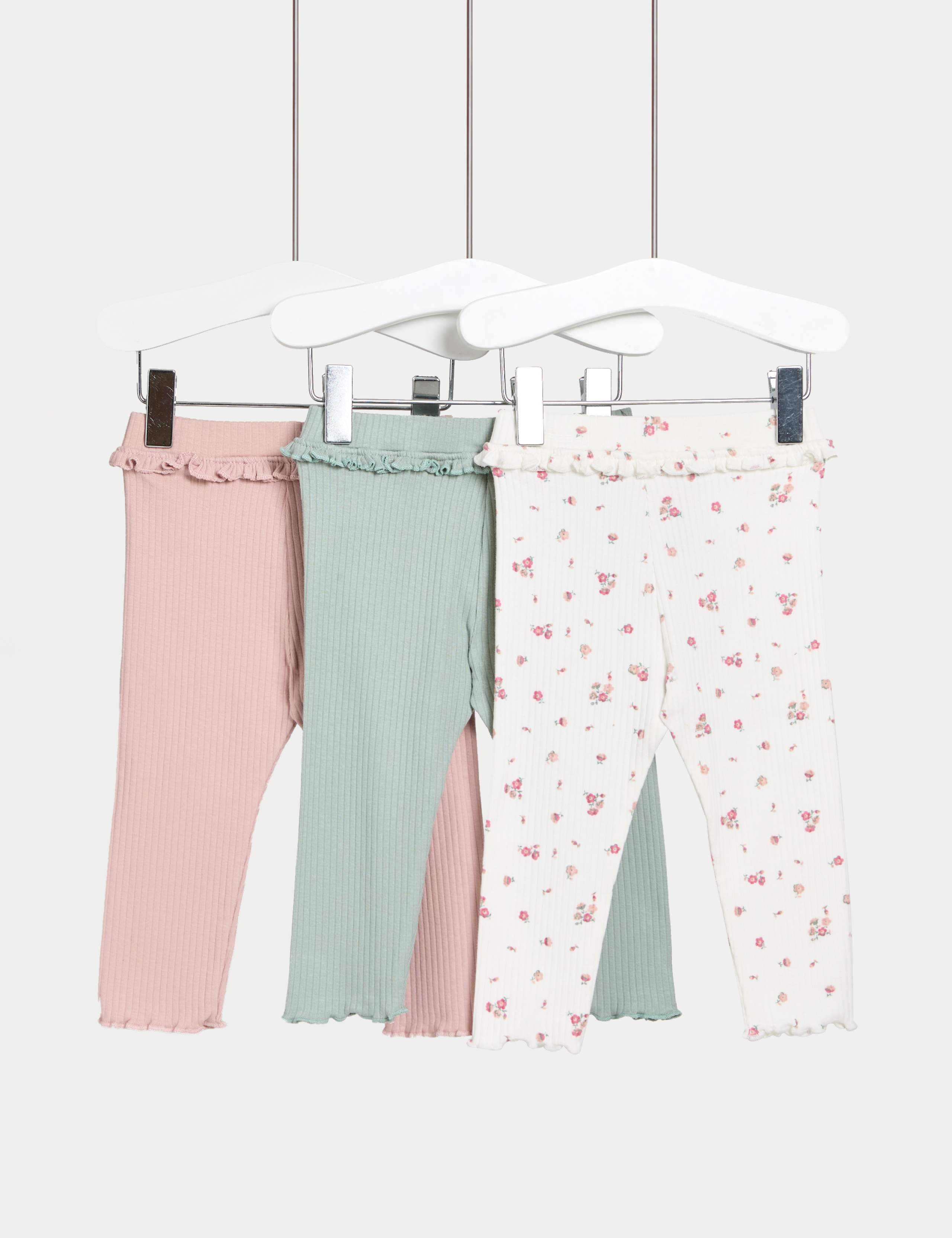 3 Pack Cotton Rich Leggings (0-3 Yrs) 1 of 1