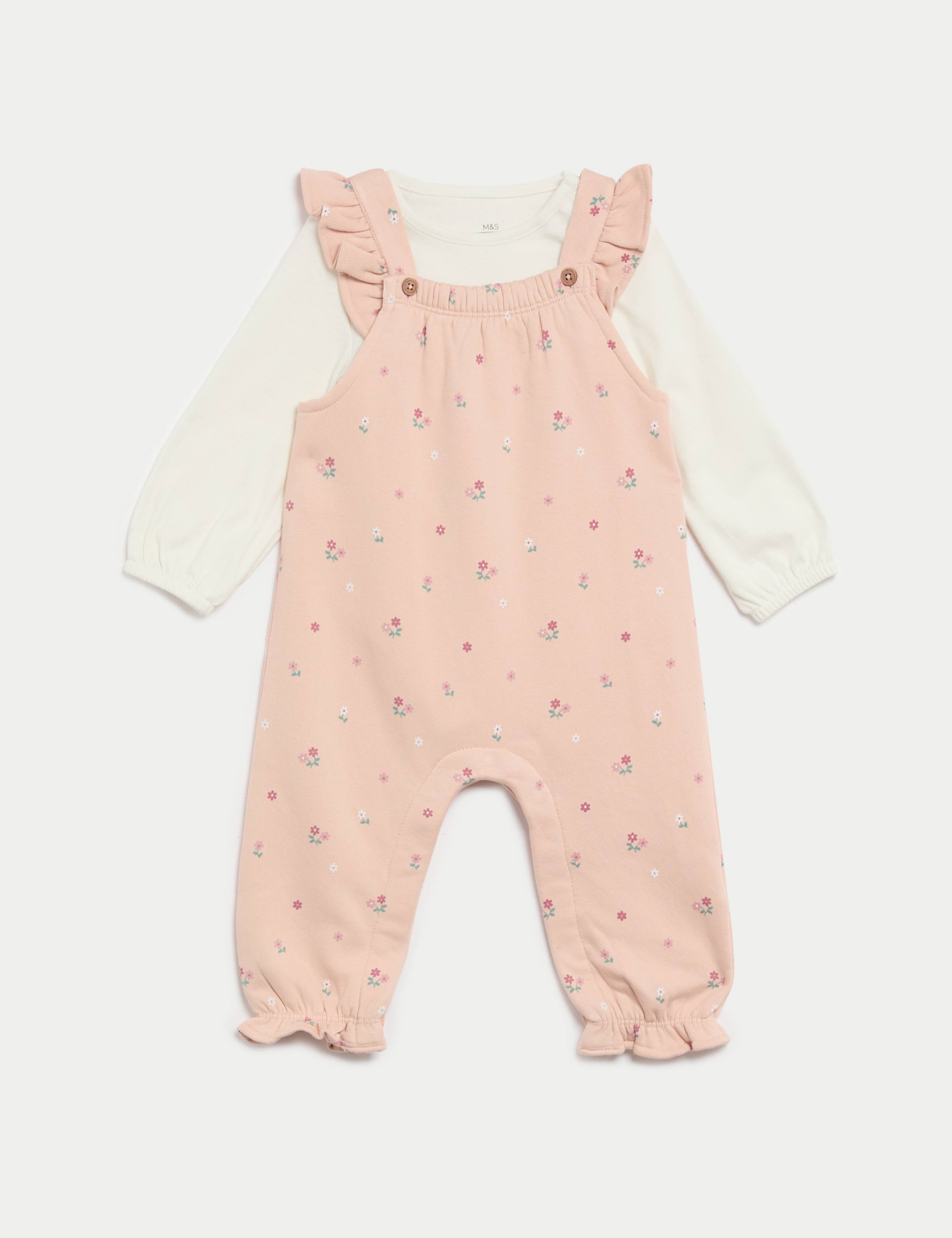 2pc Cotton Rich Ditsy Floral Outfit (0-3 Yrs) 1 of 6