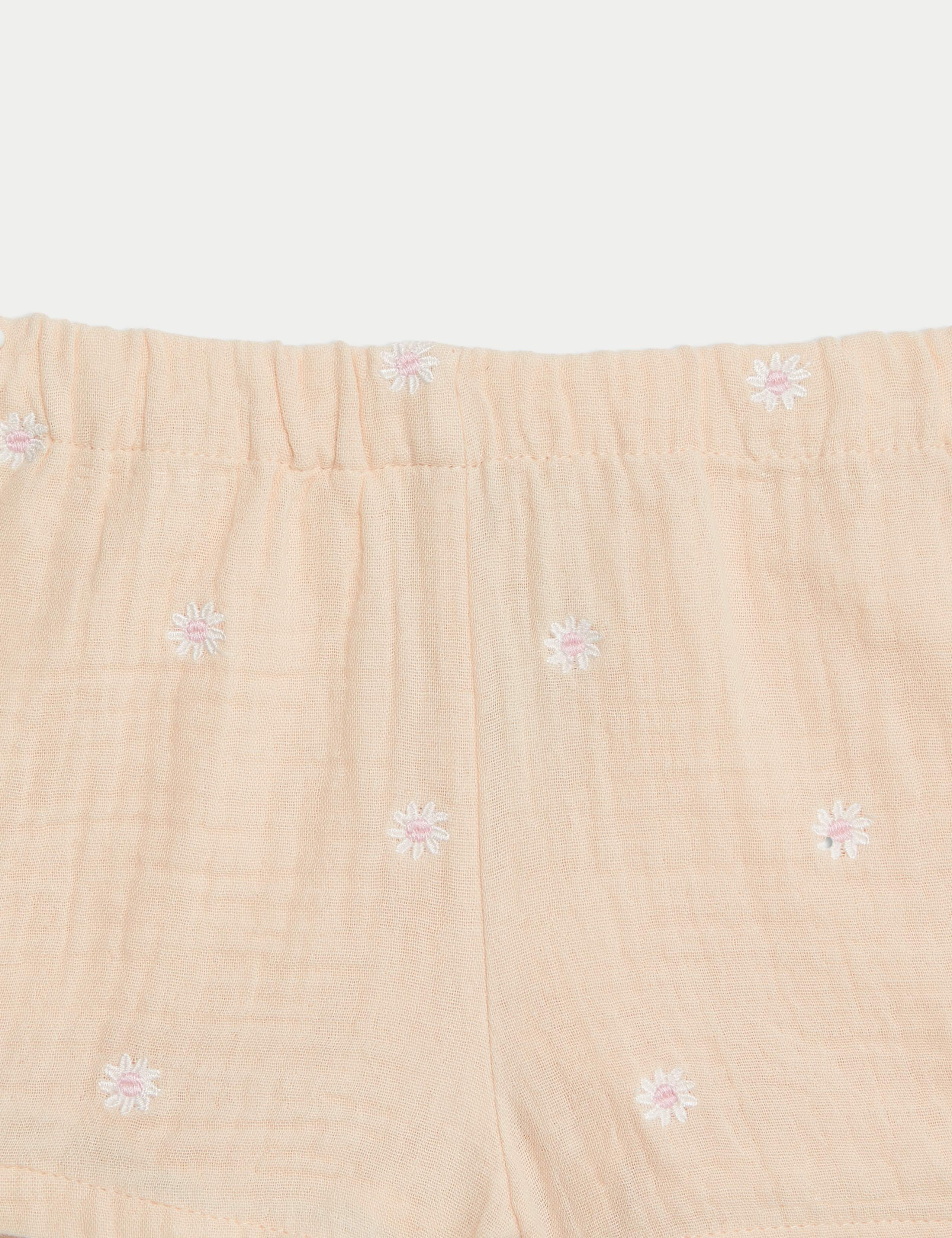 2pc Pure Cotton Floral Top & Shorts Outfit (0-3 Yrs) 6 of 6