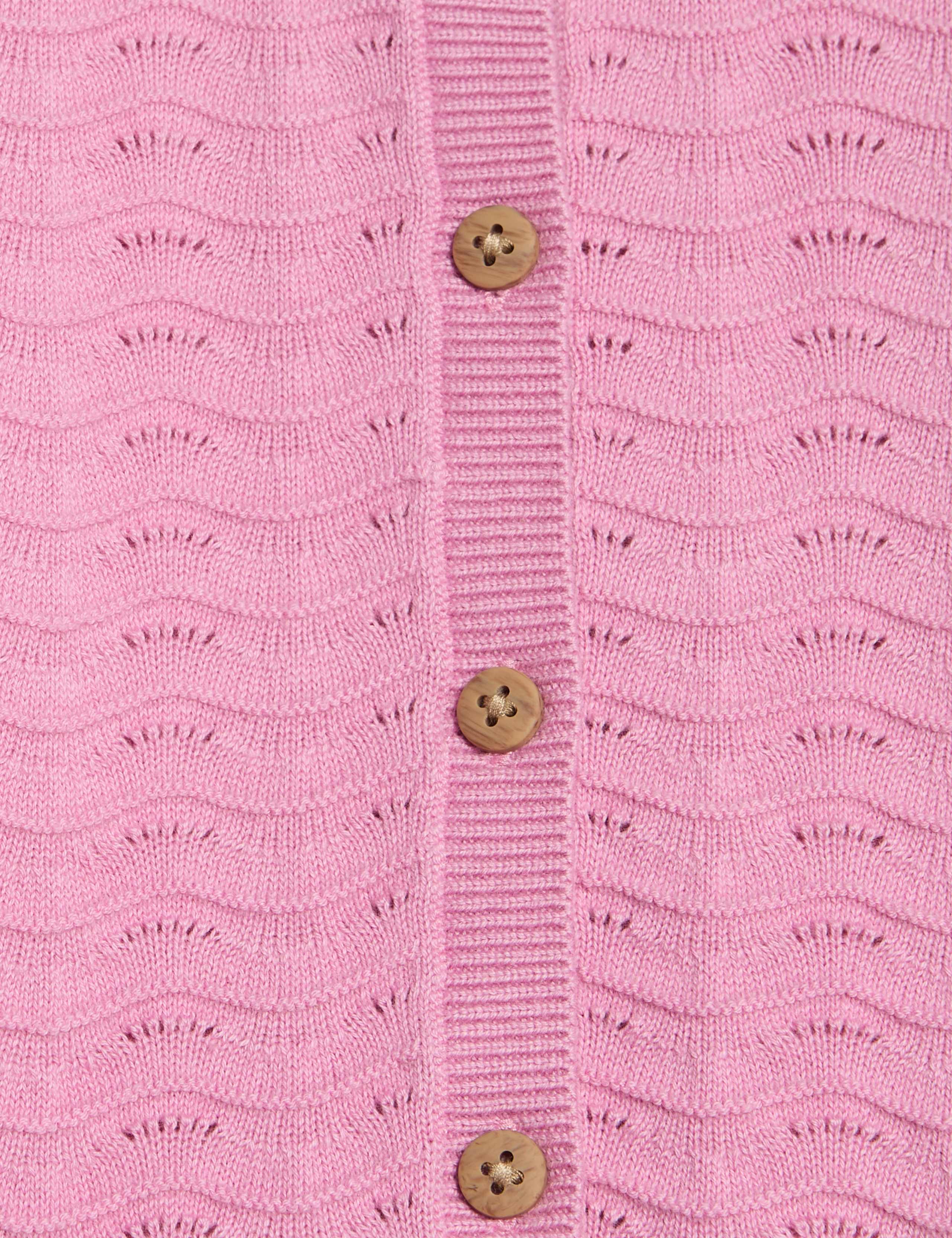 Pure Cotton Pointelle Cardigan (0-3 Yrs) 3 of 3